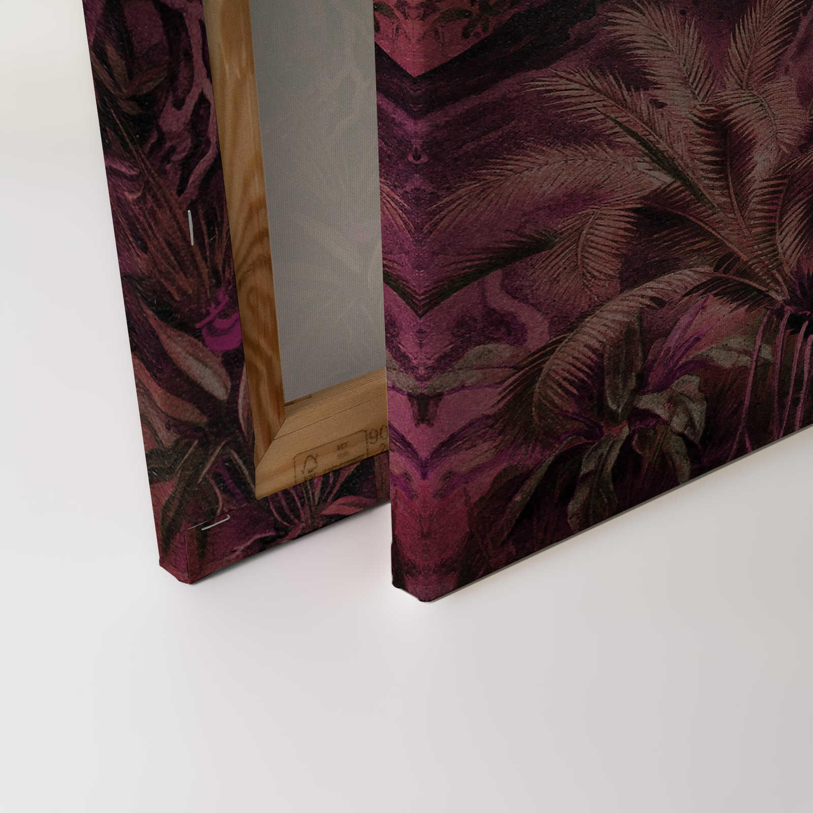             Toile jungle style dessin | violet, vert - 0,90 m x 0,60 m
        