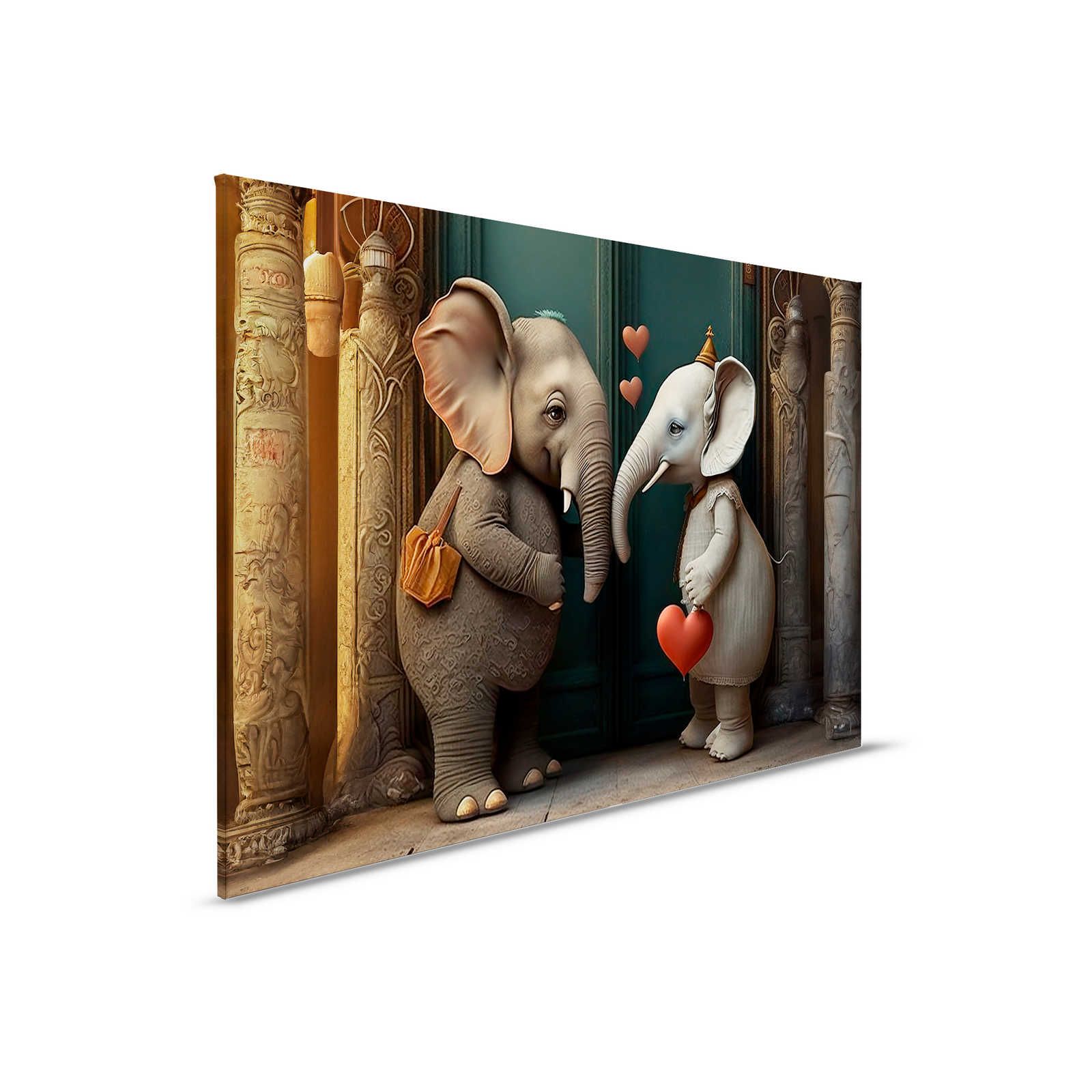         KI canvas picture »elephant love« - 90 cm x 60 cm
    