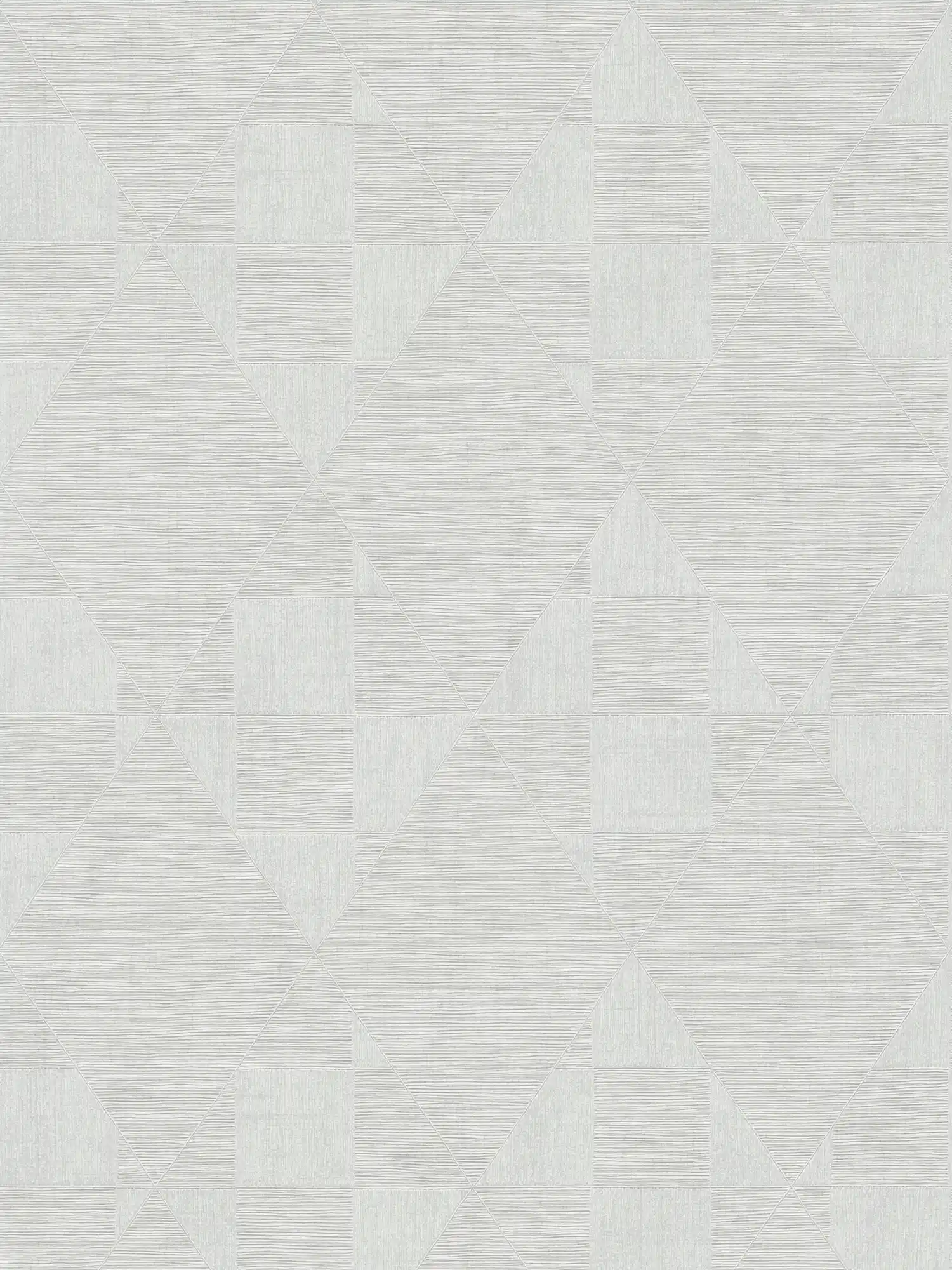Papier peint rétro avec motif à texture métallique - gris, blanc
