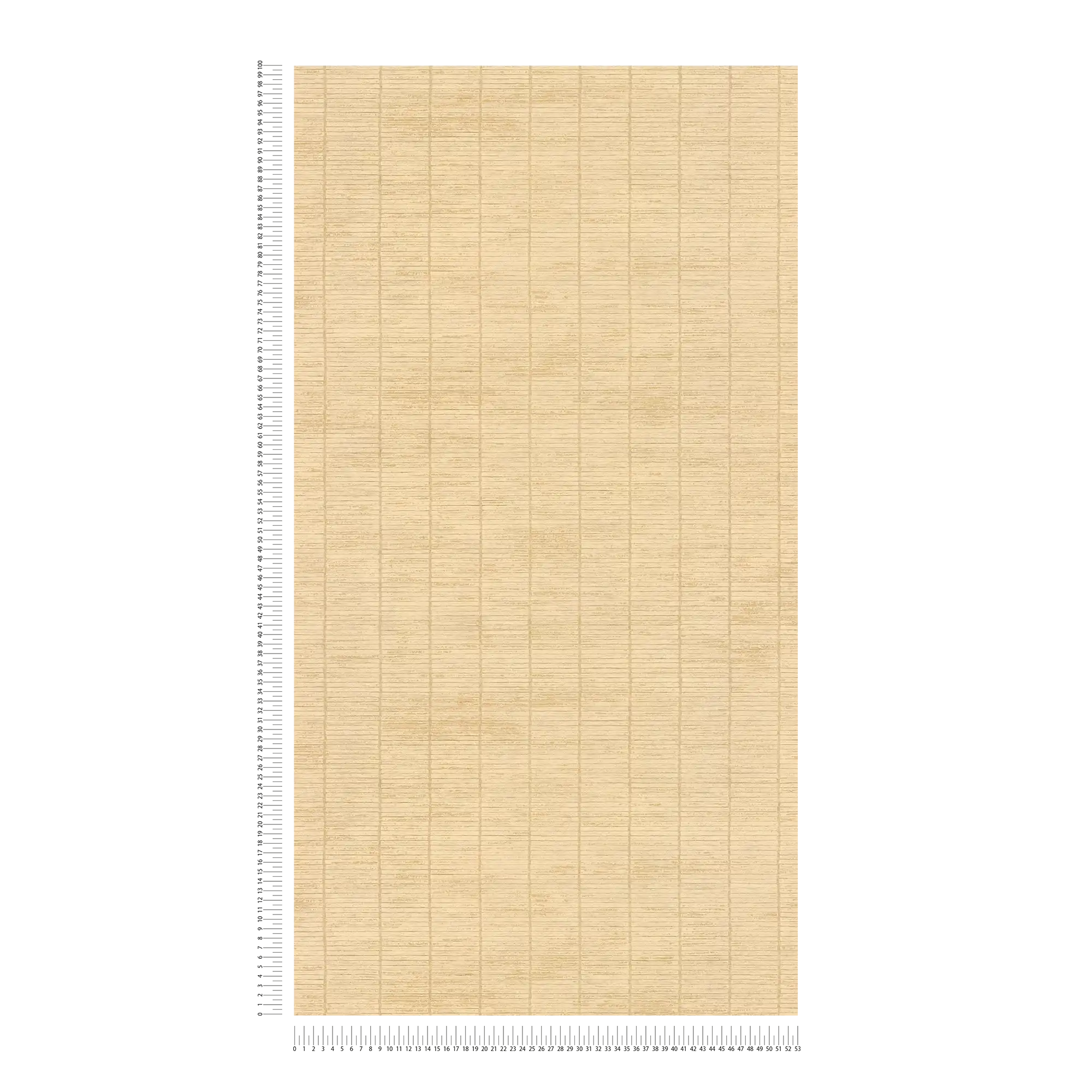             Carta da parati non tessuta con l'aspetto di una stuoia di paglia asiatica - beige
        