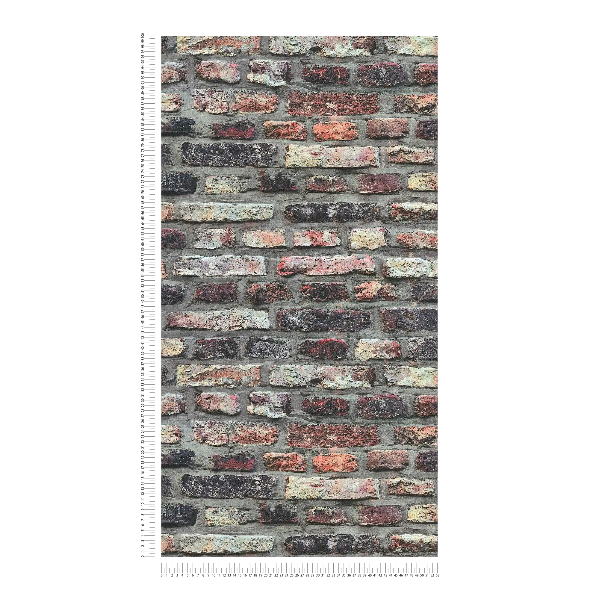             Stone wallpaper rustic brickwork in industrial style - brown, grey, beige
        