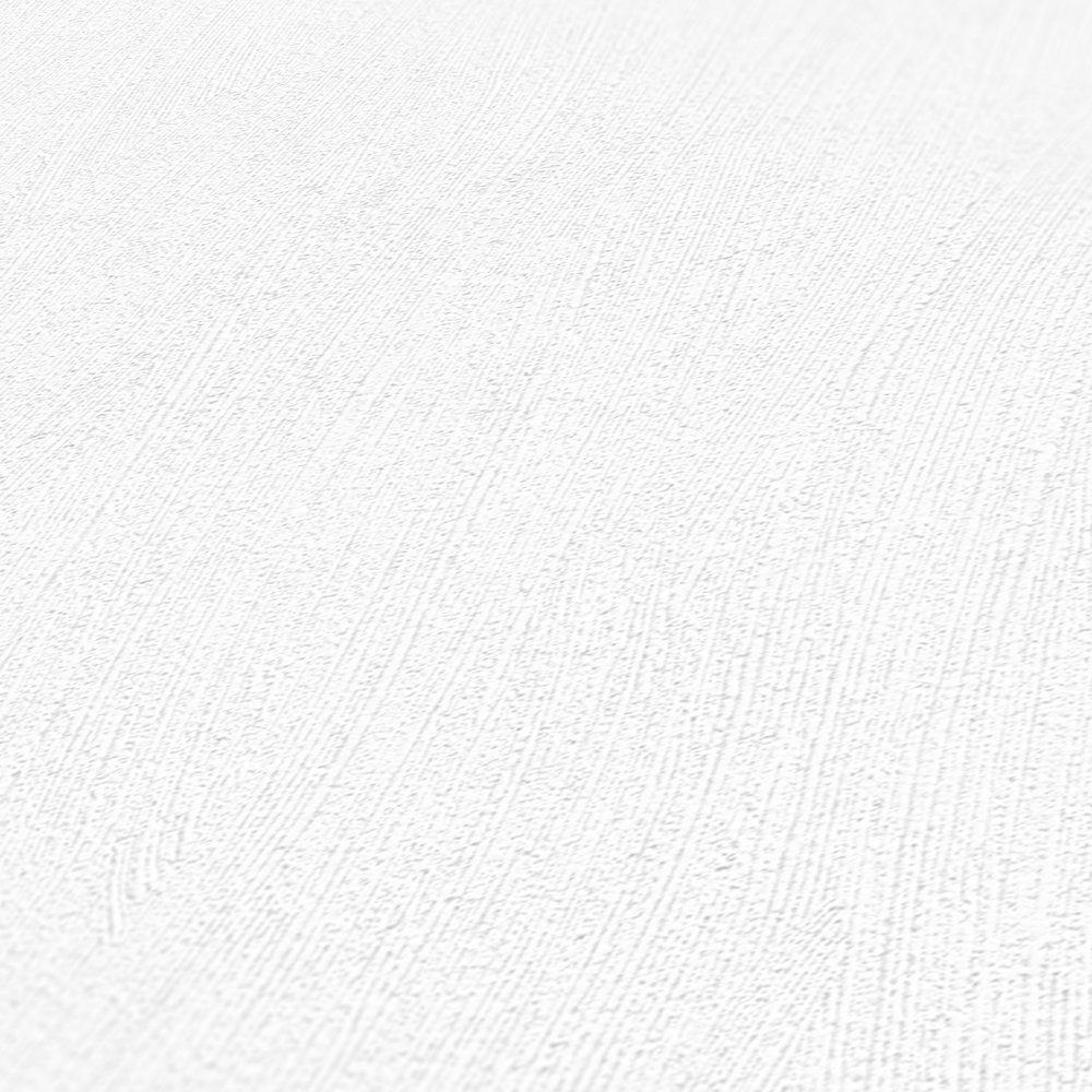             Papel pintado con aspecto de yeso a rayas - blanco
        