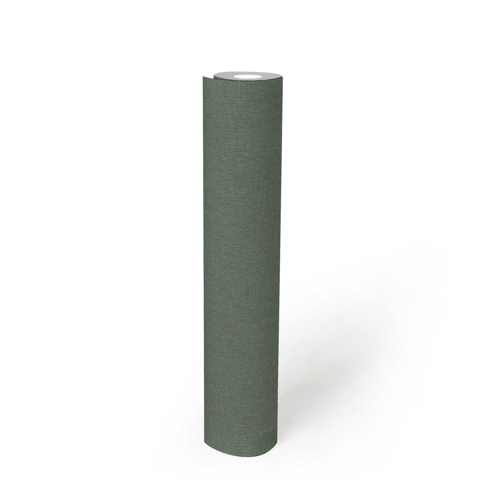            Carta da parati a tinta unita verde abete con struttura tessile - verde
        