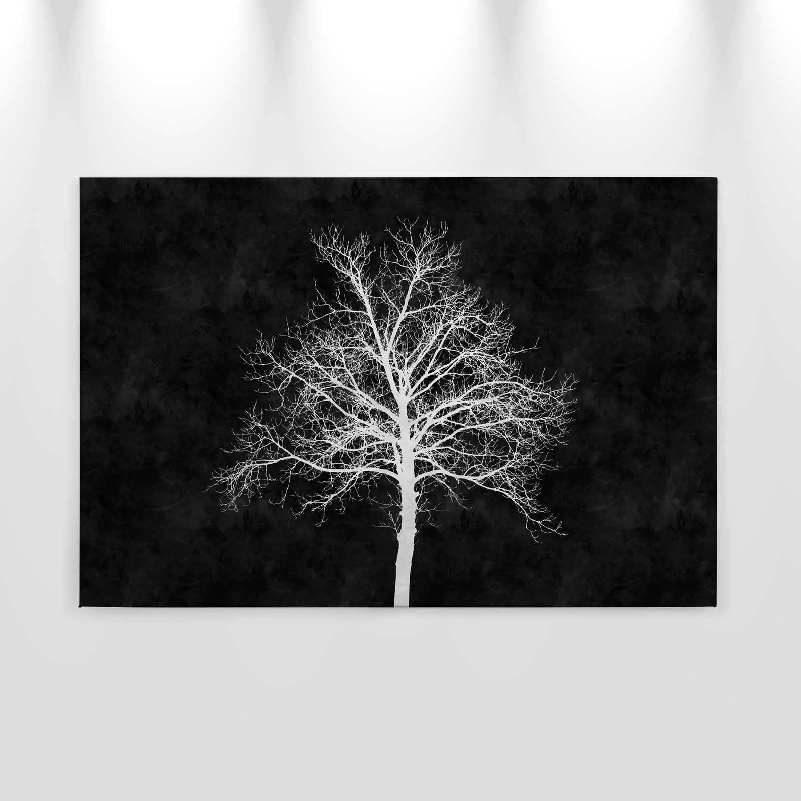             Toile noir et blanc arbre blanc - 0,90 m x 0,60 m
        