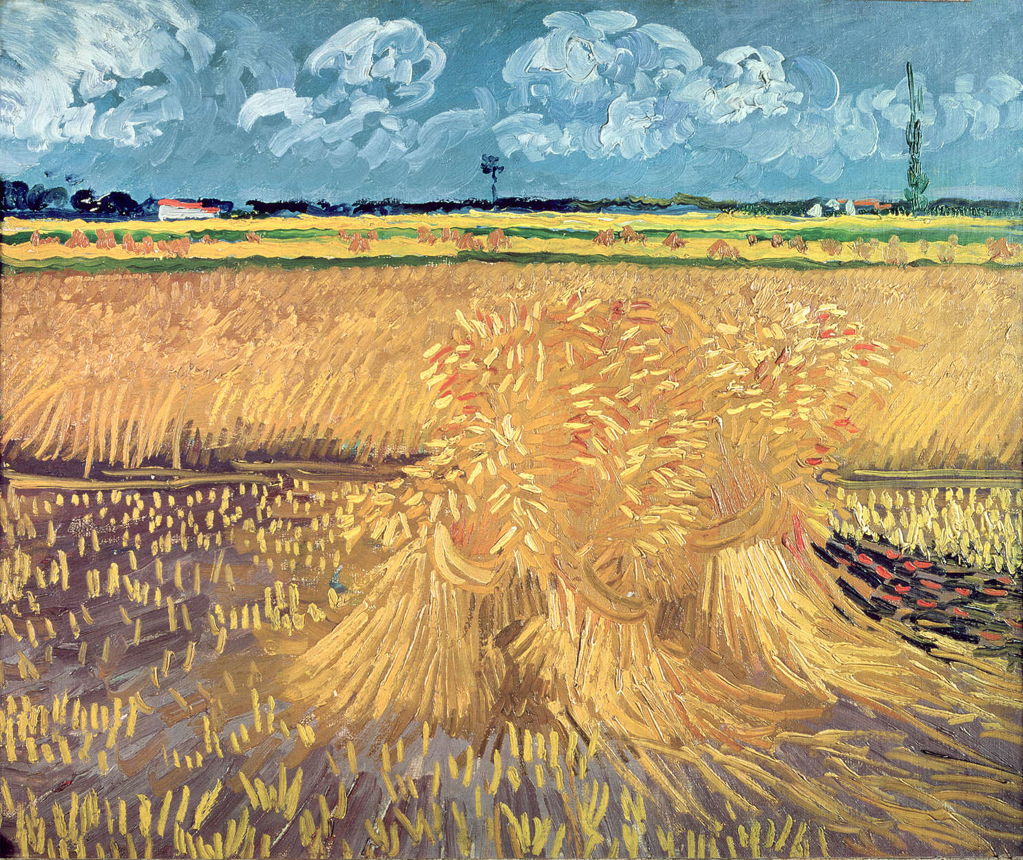             Corvi su un campo di grano", murale di Vincent van Gogh
        