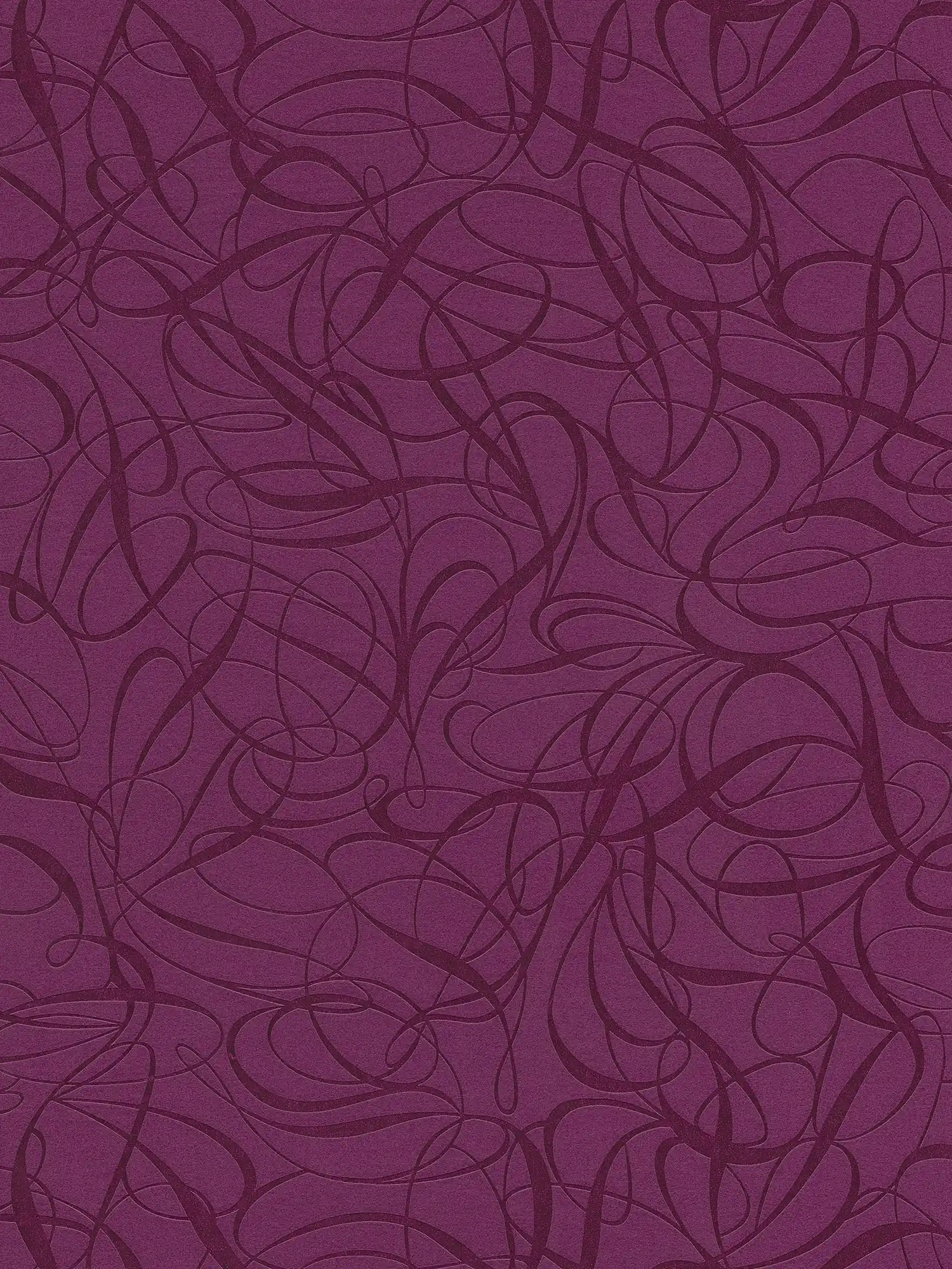 Papel pintado de diseño gráfico de líneas y efecto 3D - violeta, metálico
