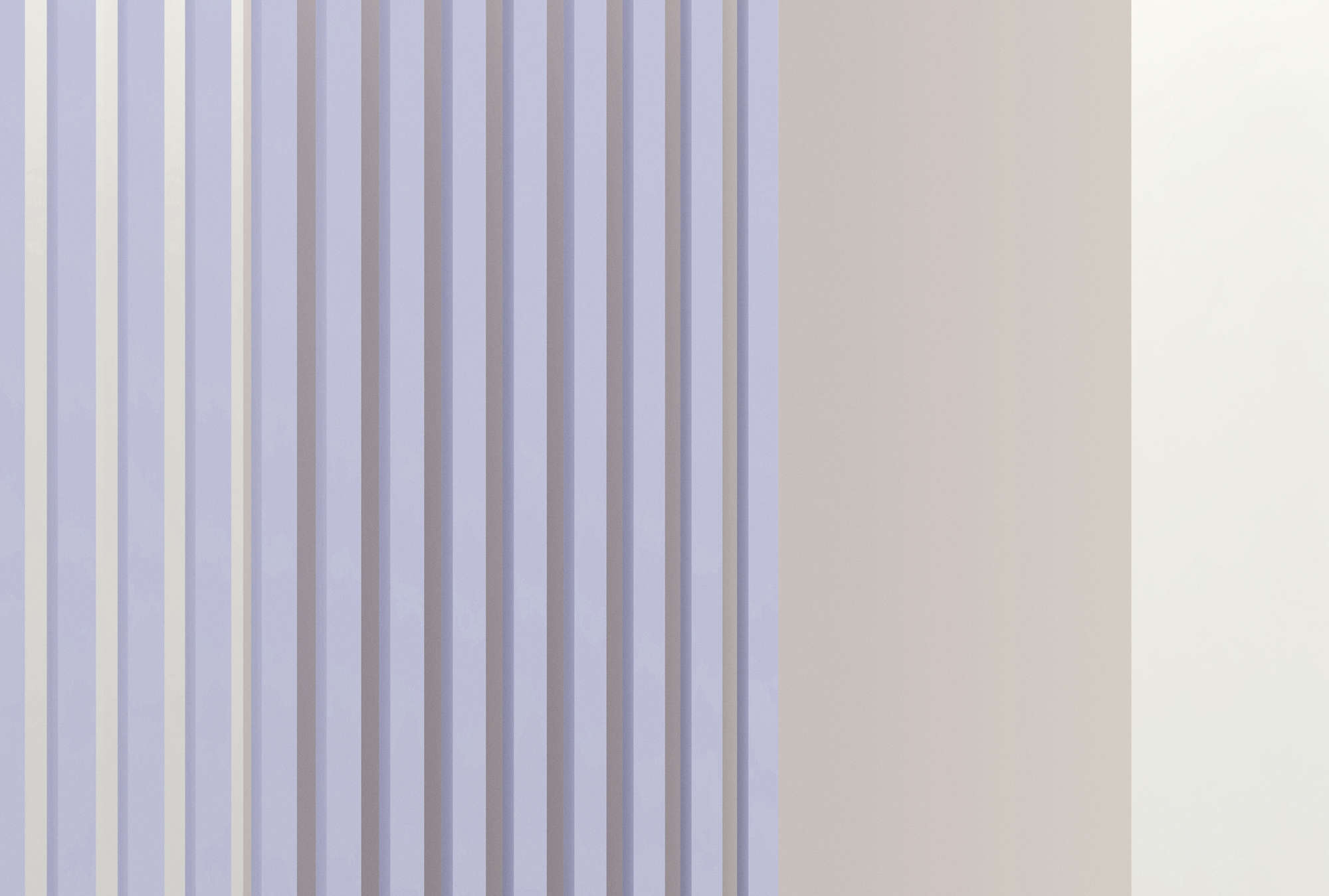             Illusion Room 1 - wall mural 3D stripes design in purple & grey
        