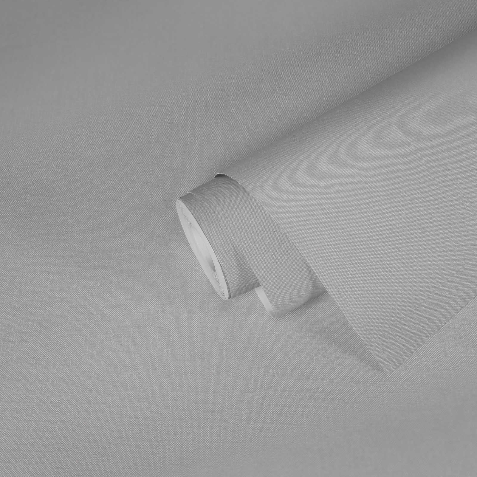             Papier peint aspect textile et structure tissée - gris
        