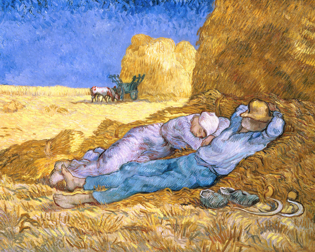             Mural "La siesta después de Millet" de Vincent van Gogh
        