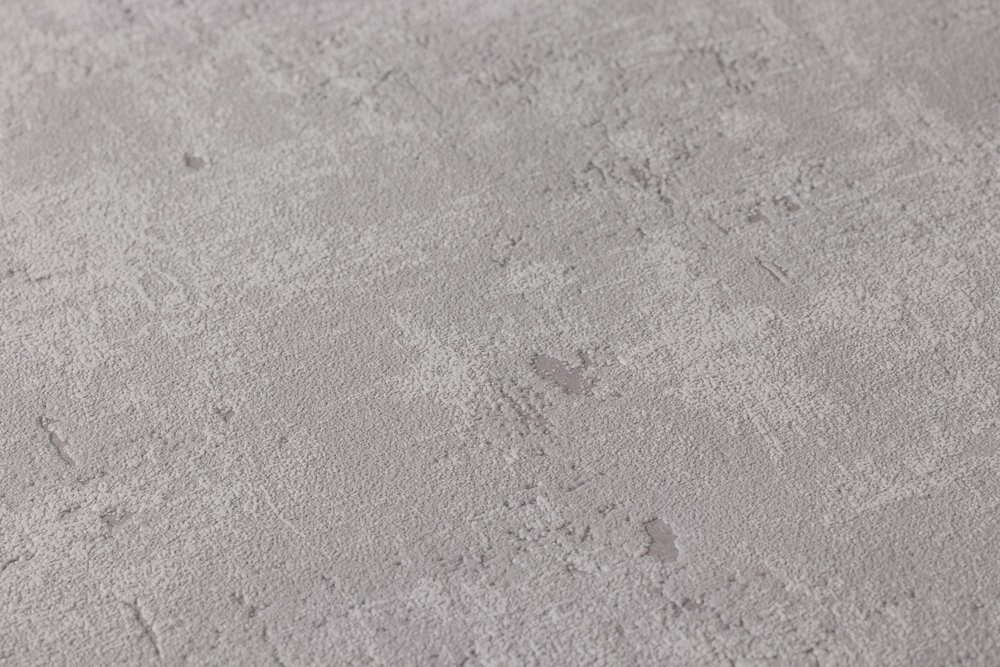             Papier peint aspect béton gris rustique avec texture de surface
        