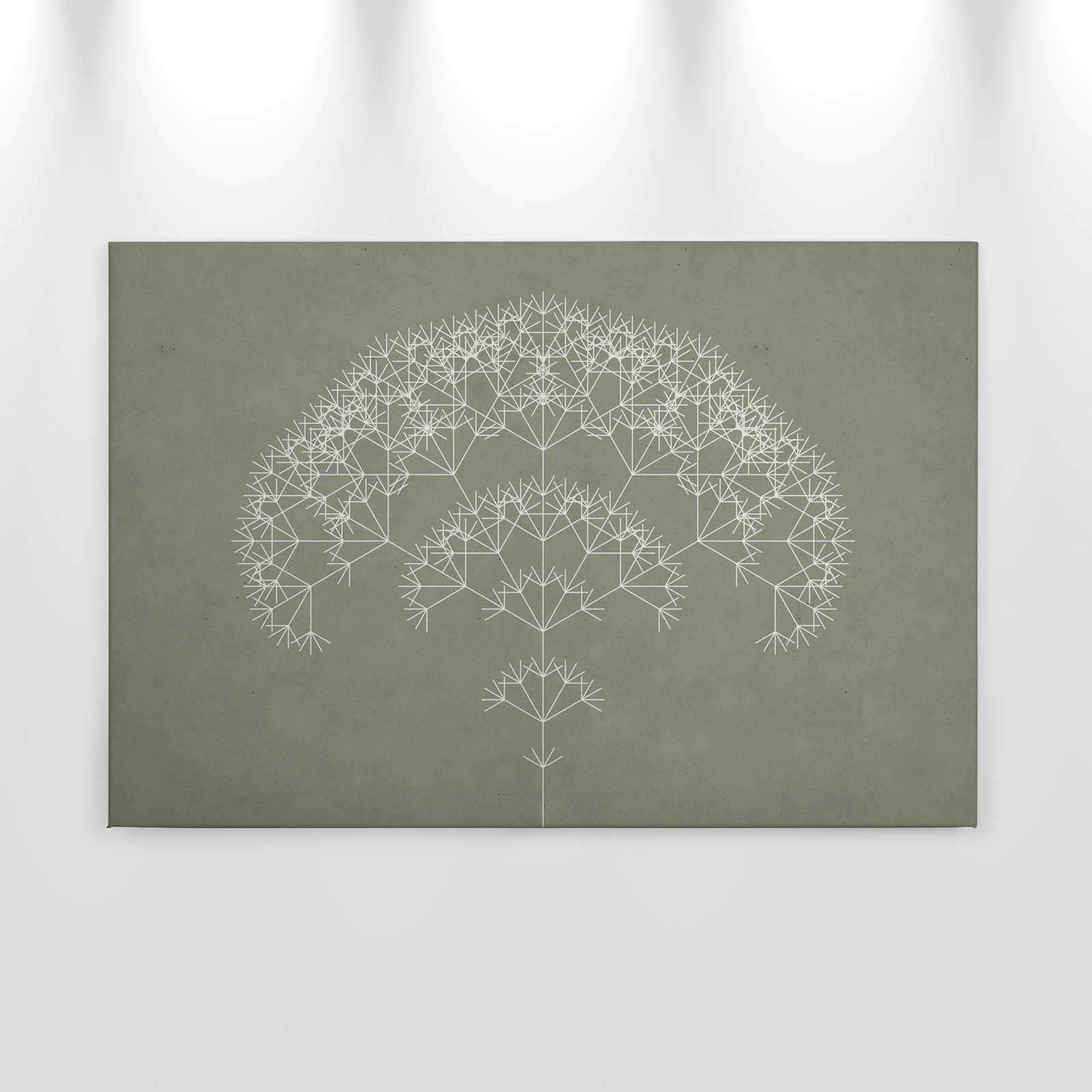             Tableau toile Arbre à pissenlits | vert, blanc - 0,90 m x 0,60 m
        
