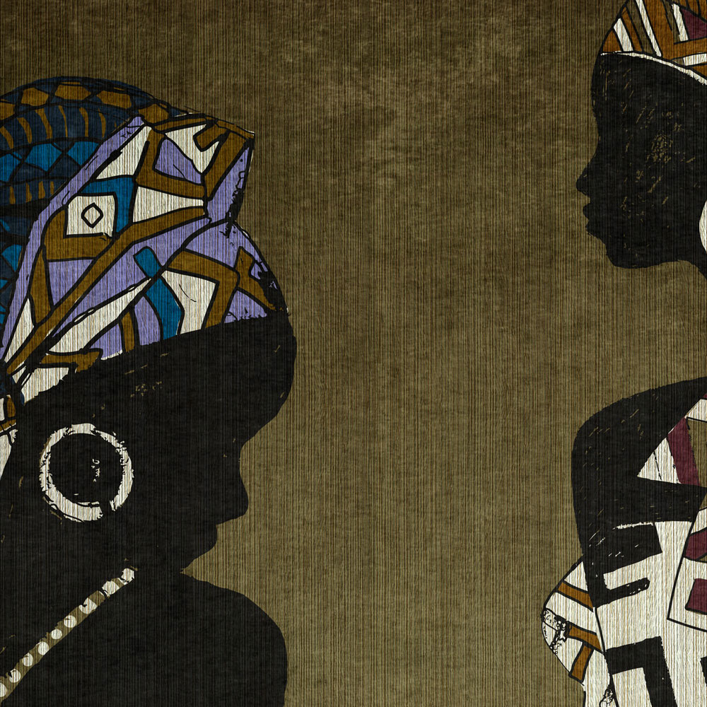             Nairobi 3 - Africa photo wallpaper dress design with ethnic pattern
        