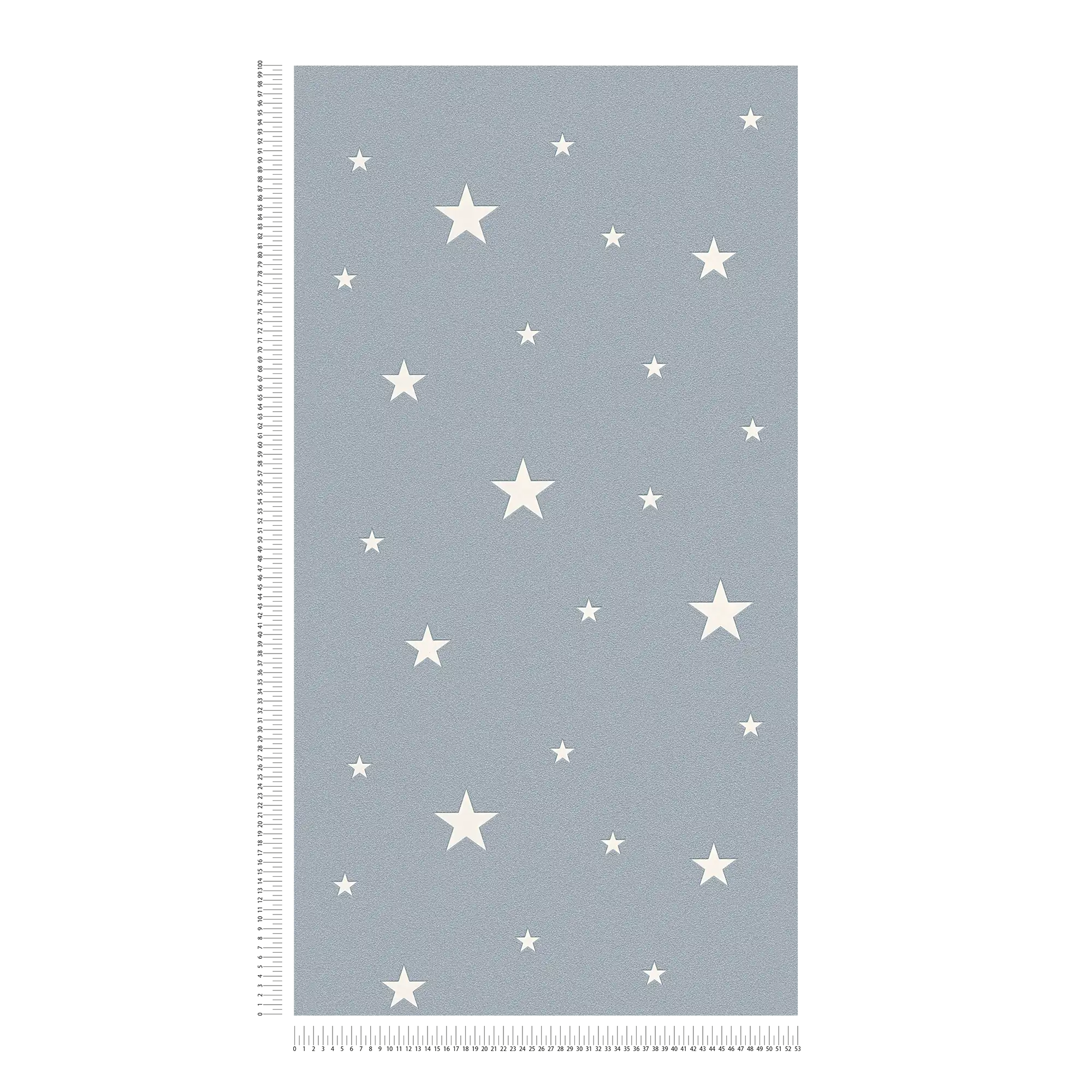             Glow-in-the-dark kinderkamer behang met lichtgevende sterren - smoke blue
        