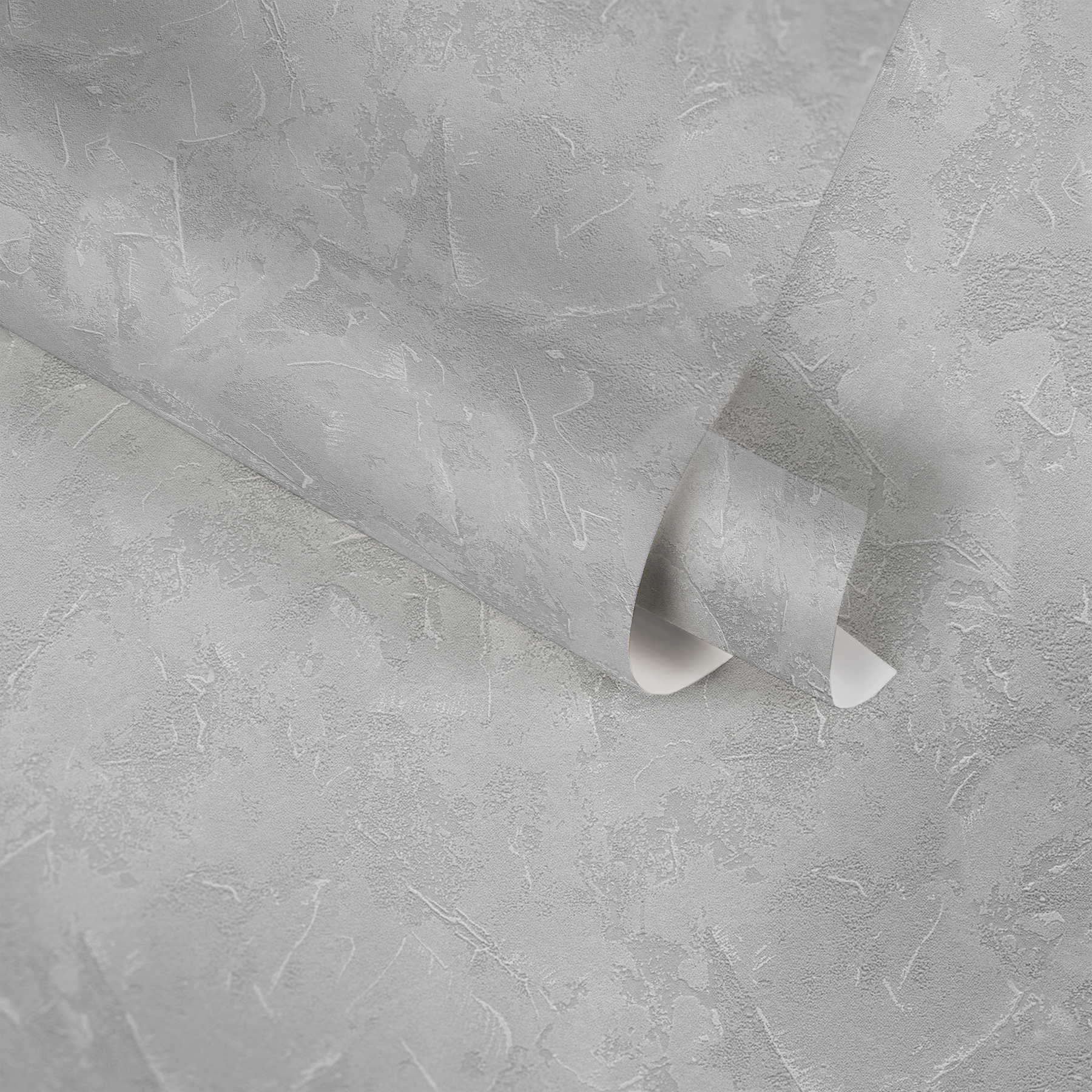             Non-woven wallpaper trowel plaster look with textured pattern - grey
        