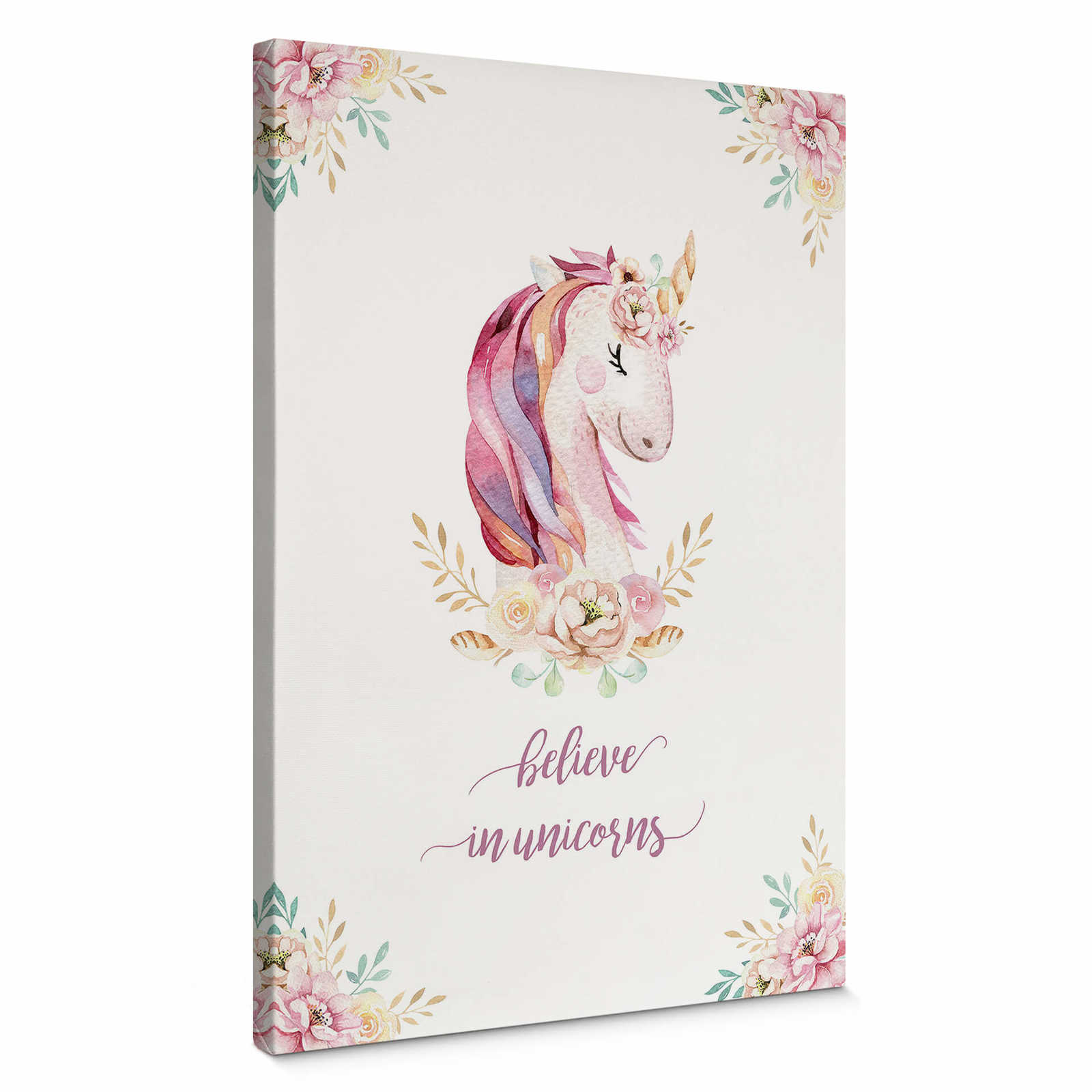         Kvilis canvas print of pink unicorn design for girls
    