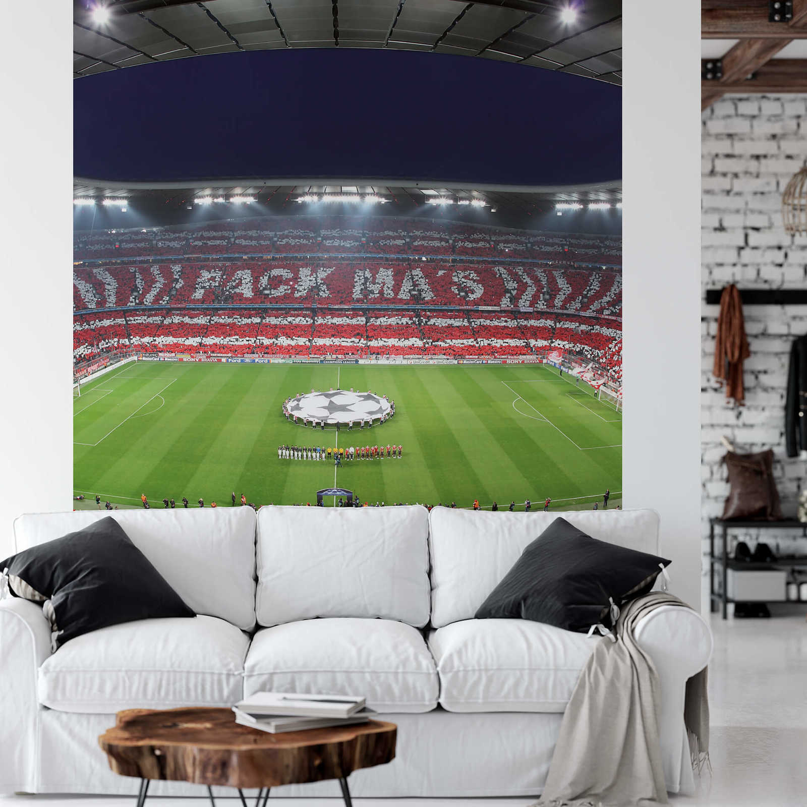            FCB Stadium Papier peint Chorégraphie des supporters, format vertical
        