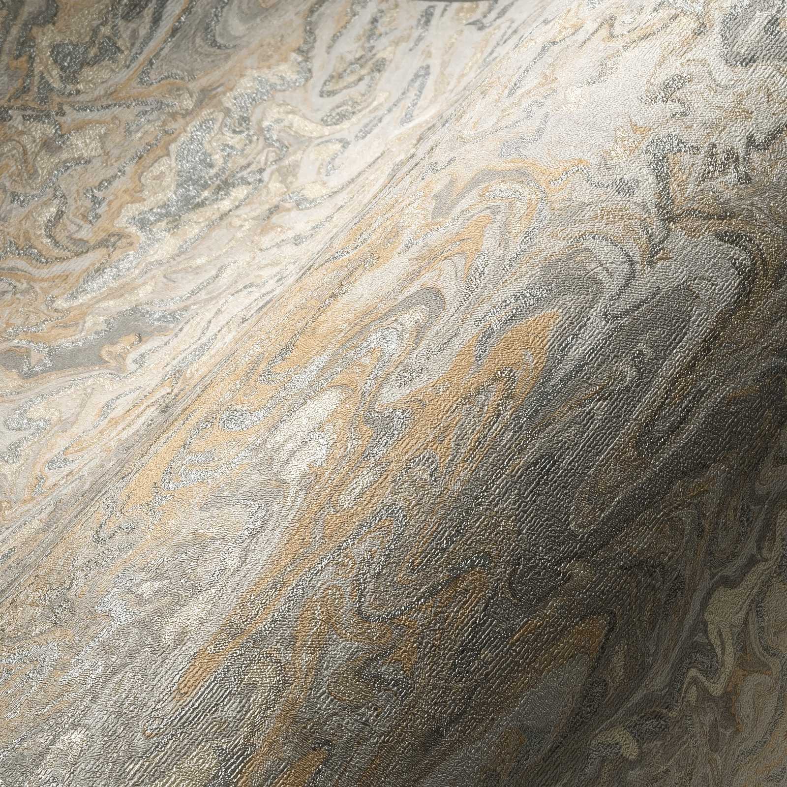             Marbled wallpaper abstract design - beige, grey, cream
        