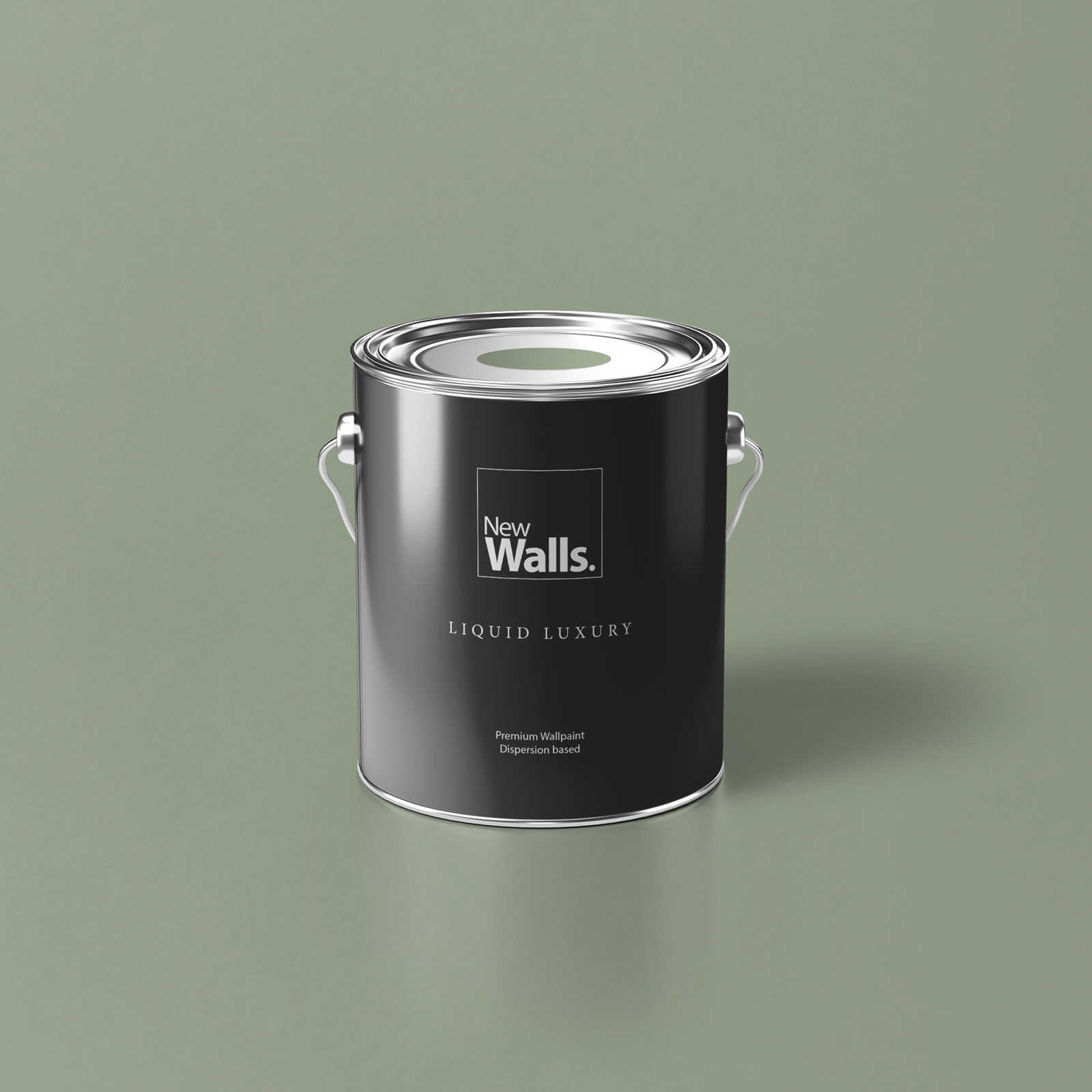 Premium Wall Paint Earthy Olive Green »Gorgeous Green« NW502 – 2.5 litre
