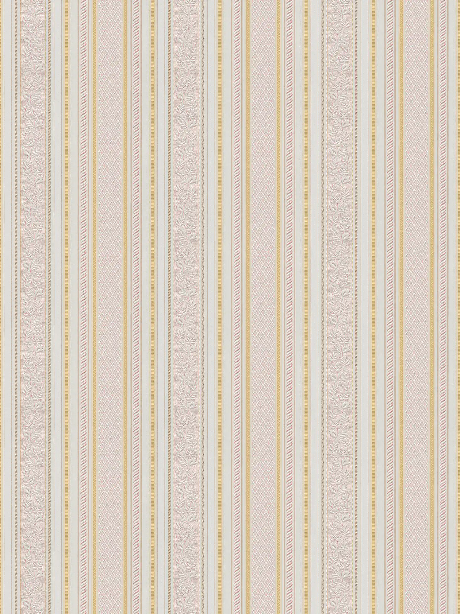 Vintage wallpaper renaissance stripe pattern - metallic
