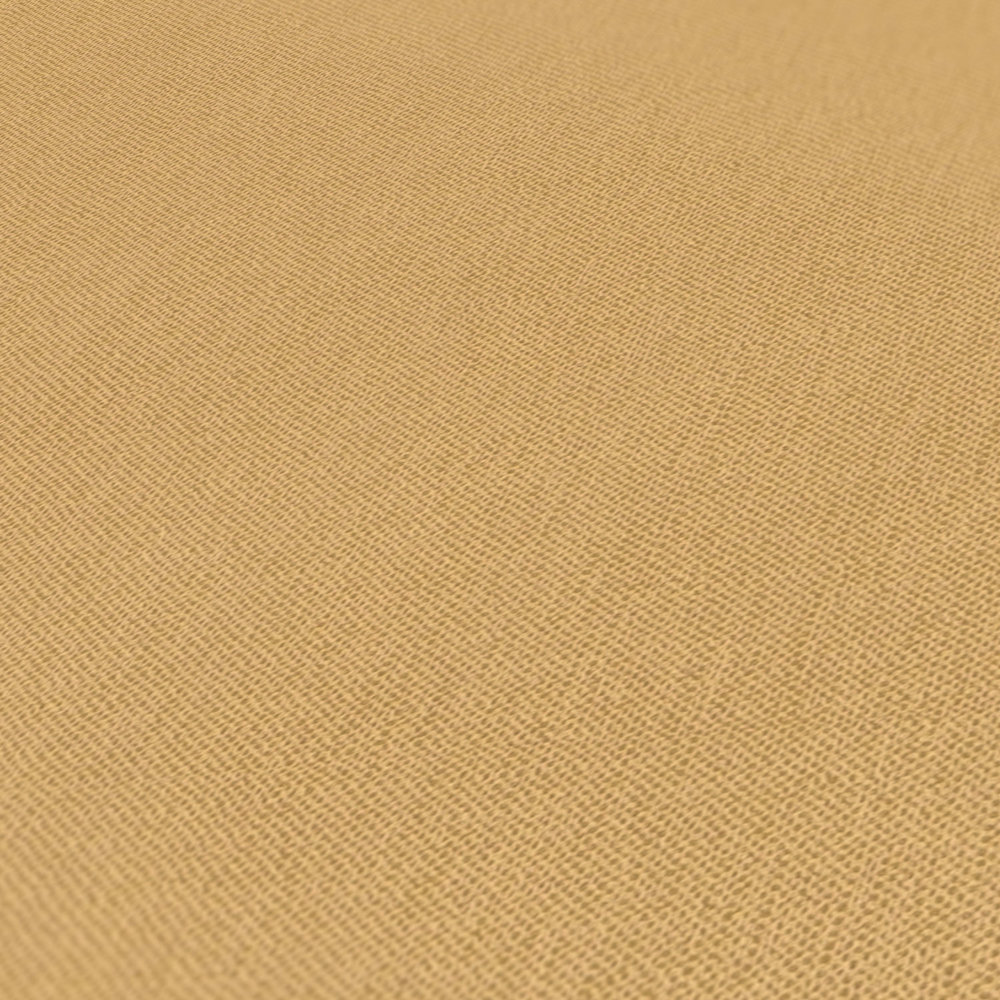             papel pintado amarillo ocre llano con estructura textil mate - amarillo
        