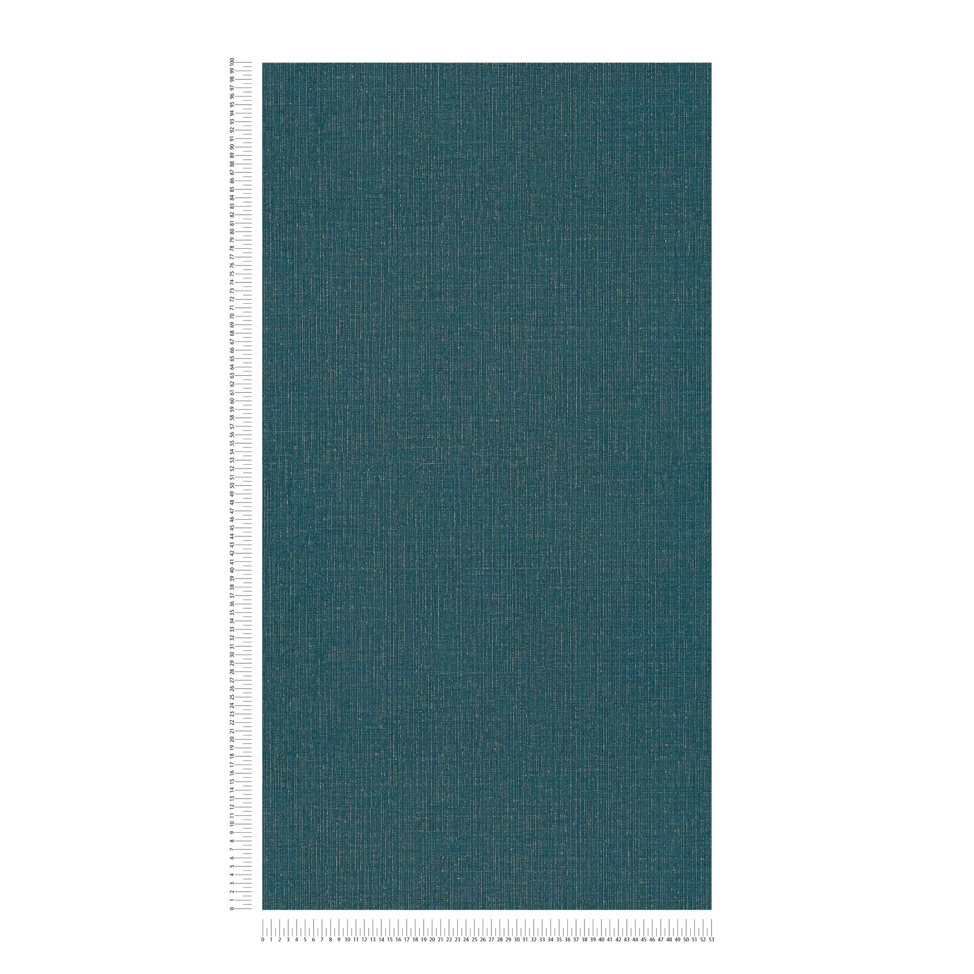             Pétrole Papier peint doré chiné avec structure textile - bleu, métallique
        