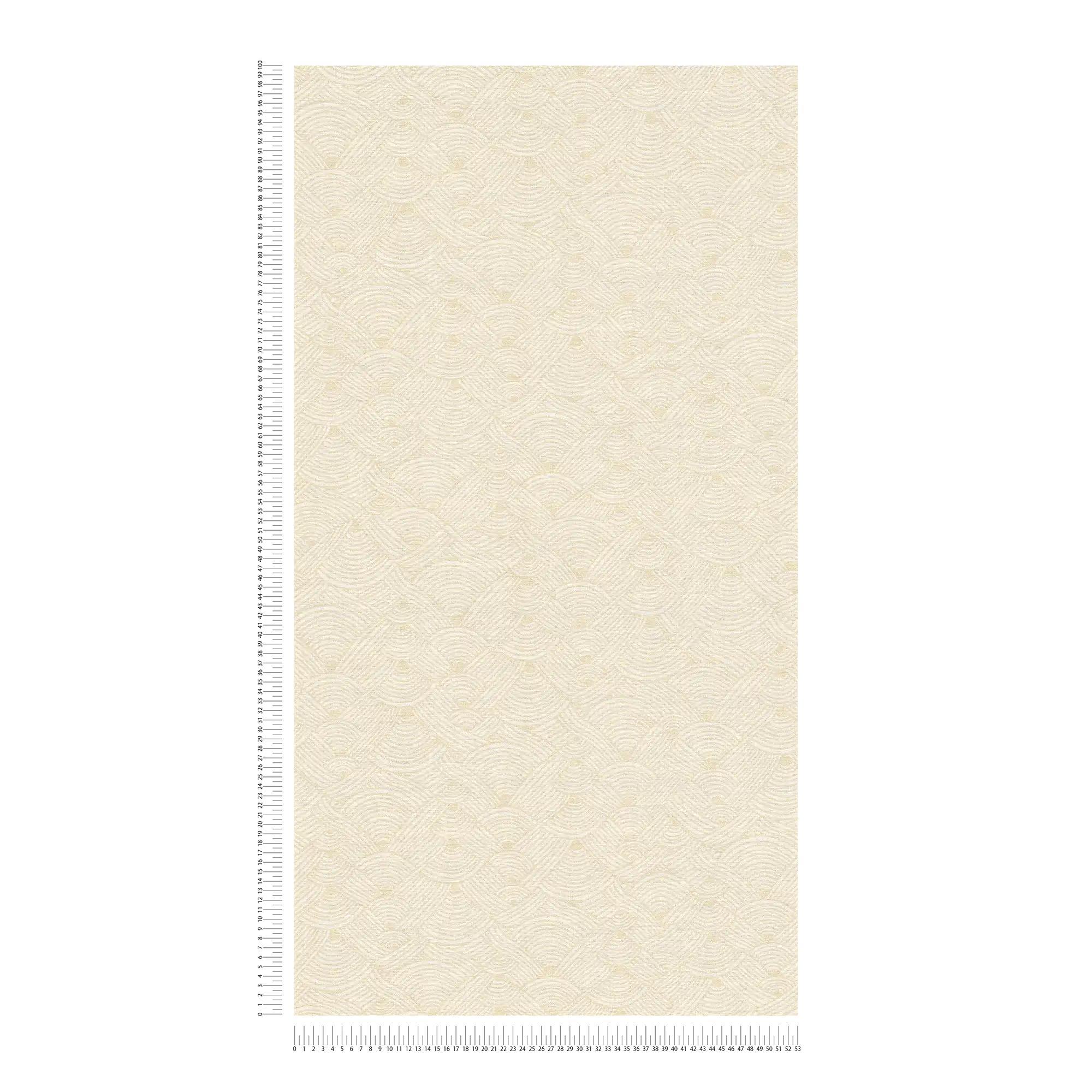             vliesbehang korstmossen design in ethno stijl - crème, wit
        