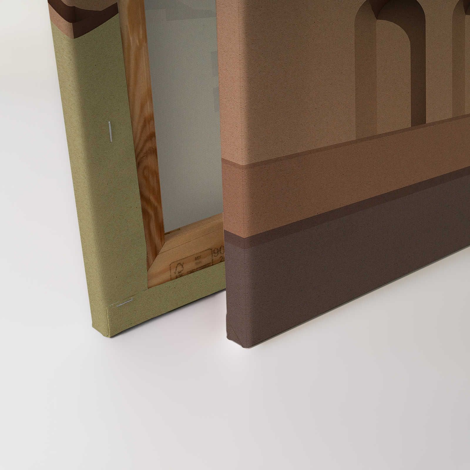             Tanger 2 - Toile Architecture Dessert Style abstrait - 0,90 m x 0,60 m
        