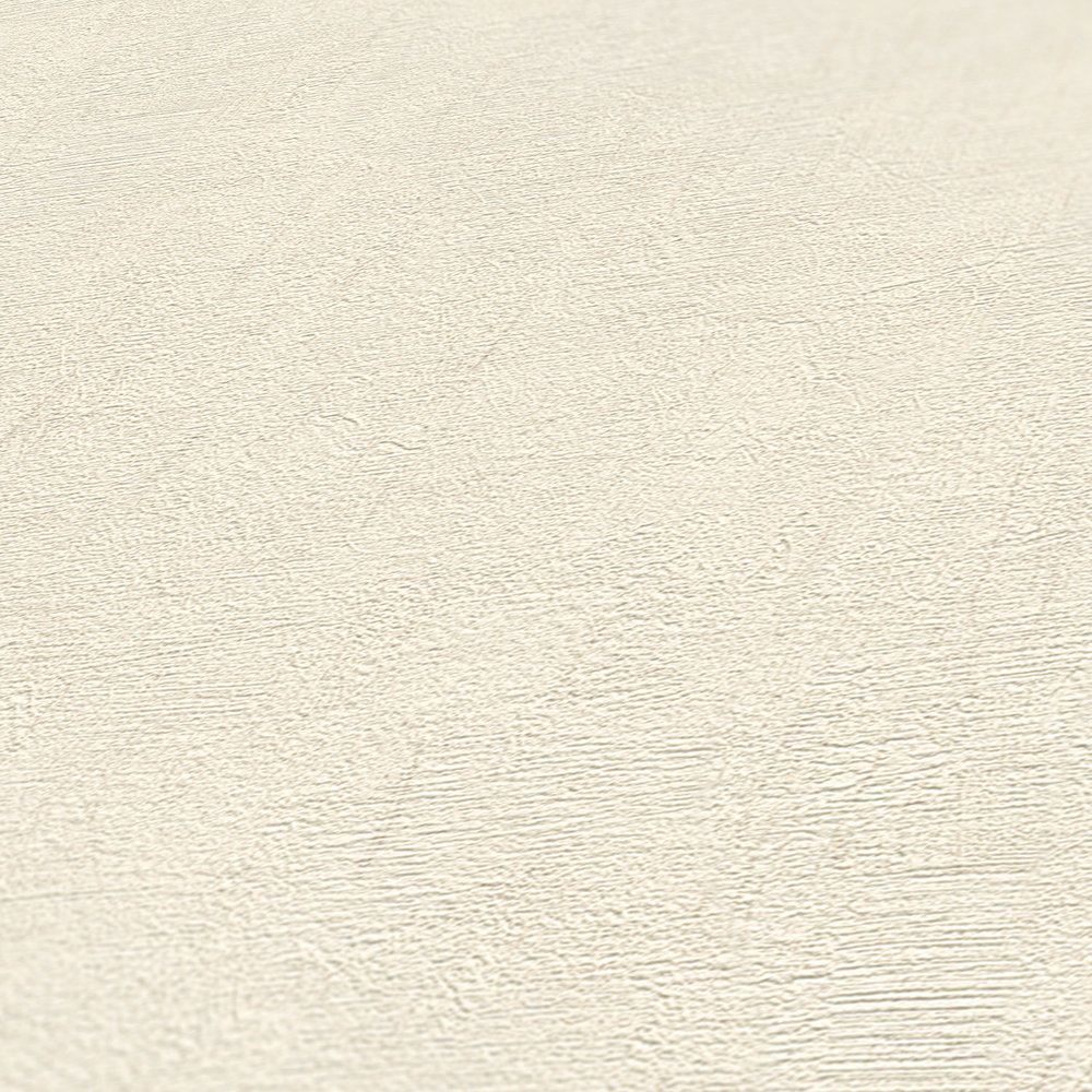             Papel pintado no tejido crema con aspecto de yeso de Daniel HECHTER
        