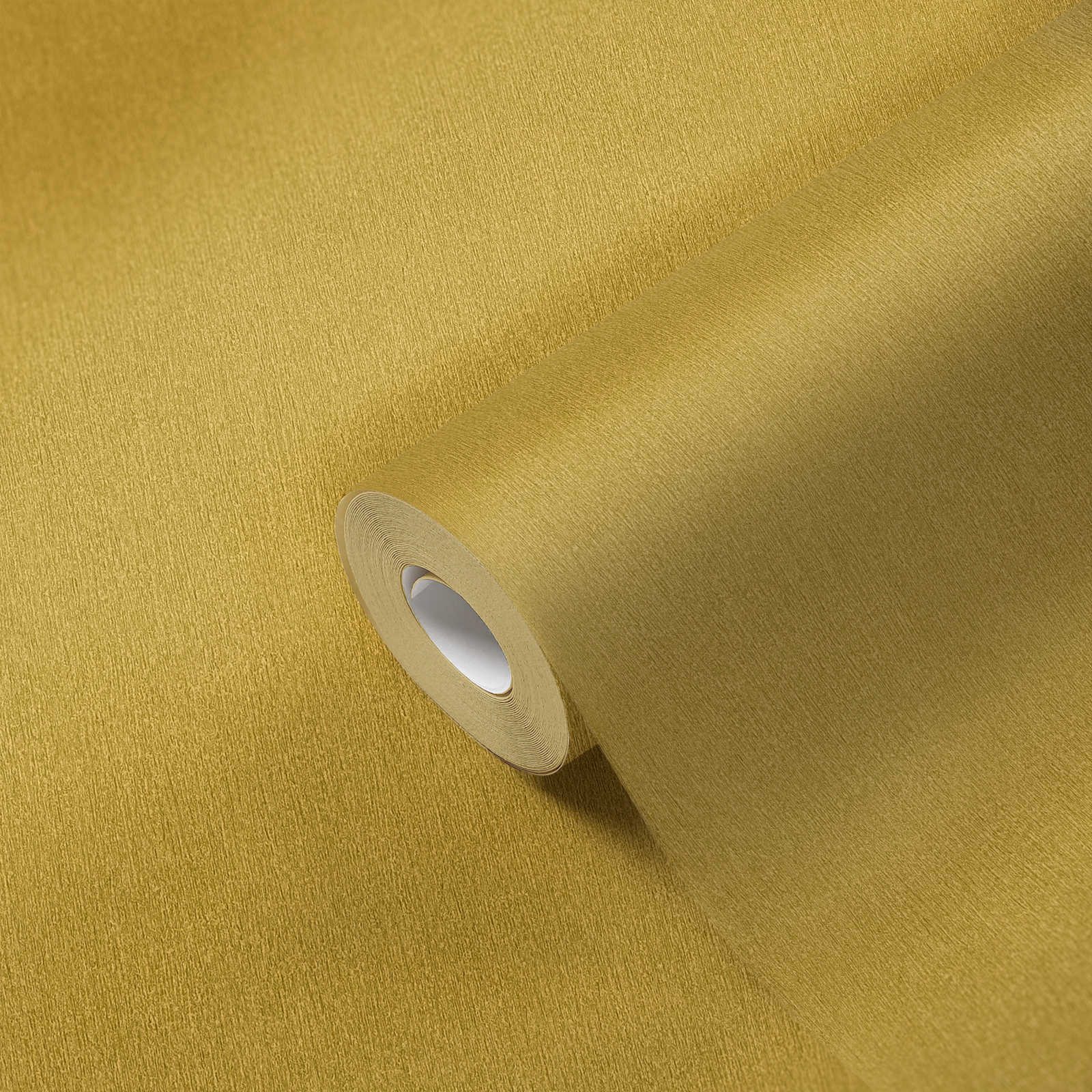             Papier peint jaune uni avec structure de couleur, lisse & satiné
        