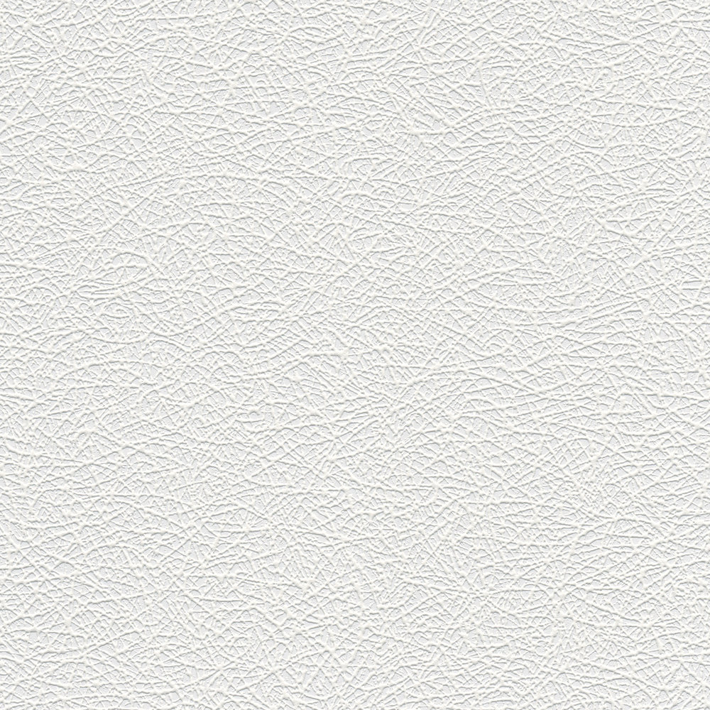             Carta da parati testurizzata bianca con motivo a fibre e aspetto tessuto - bianco
        