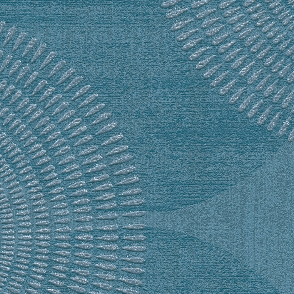             Effect wallpaper geometric Scandinavian design - blue
        