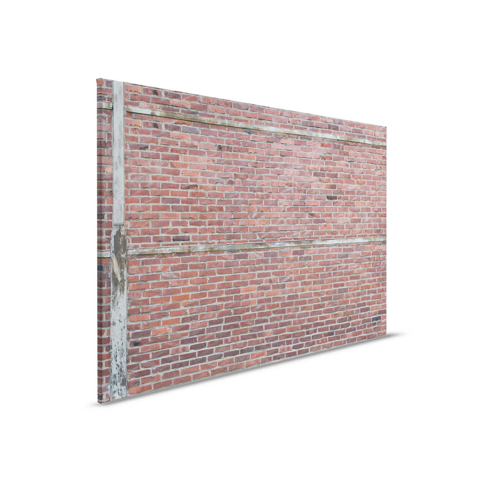         Canvas painting red brick wall in stone look - 0,90 m x 0,60 m
    