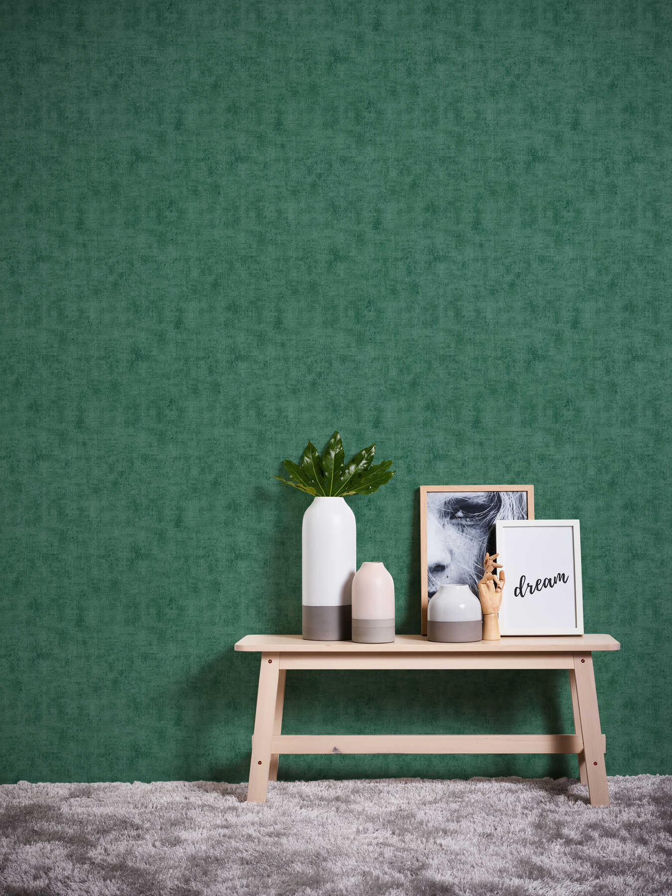             Plain wallpaper with mottled texture look - green
        