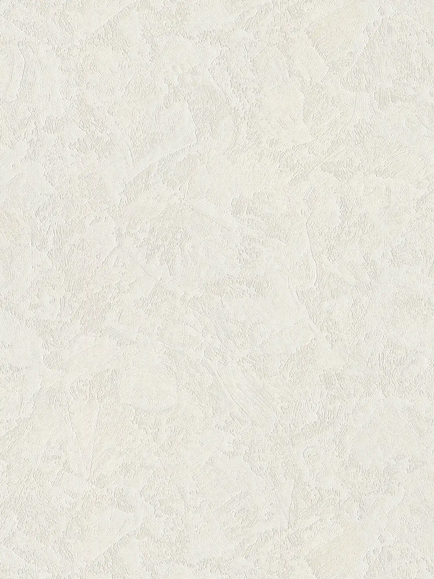 Plaster-effect textured wallpaper with glitter effect plain - white
