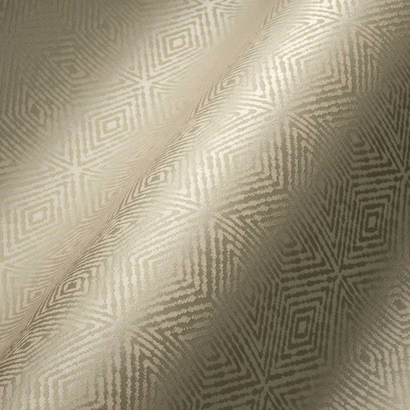             Grafisch behang met geometrisch ruit- en zeshoekpatroon - beige, crème, geel
        
