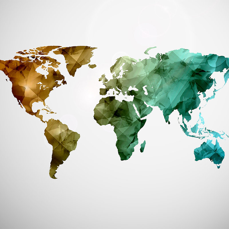         World map from graphic elements - Colorful, White
    