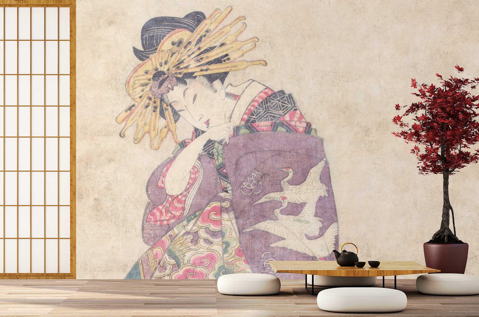             Osaka 1 - art print mural Asian decor in vintage style
        