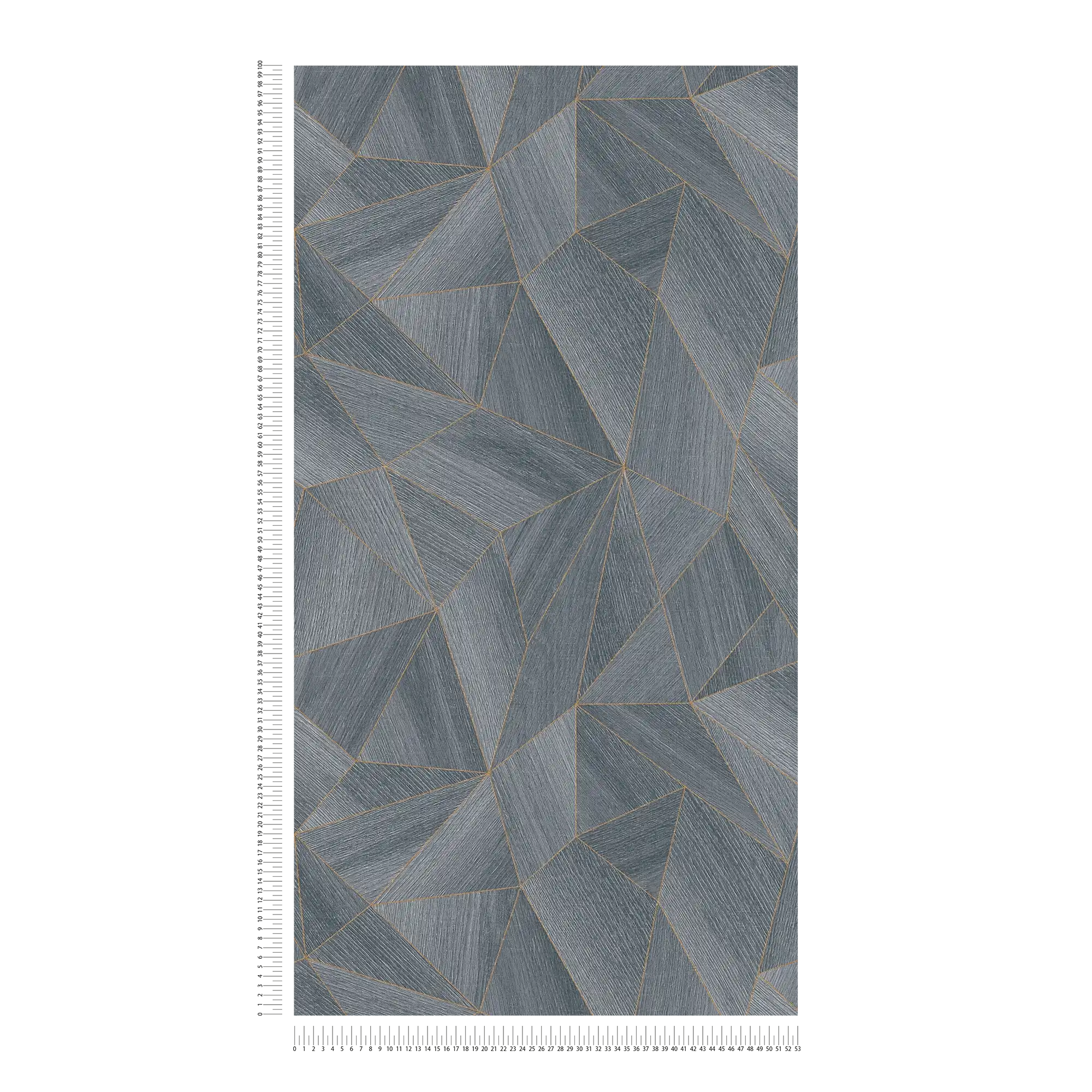             Papier peint bois motifs géométriques & effet métallisé - gris, noir
        