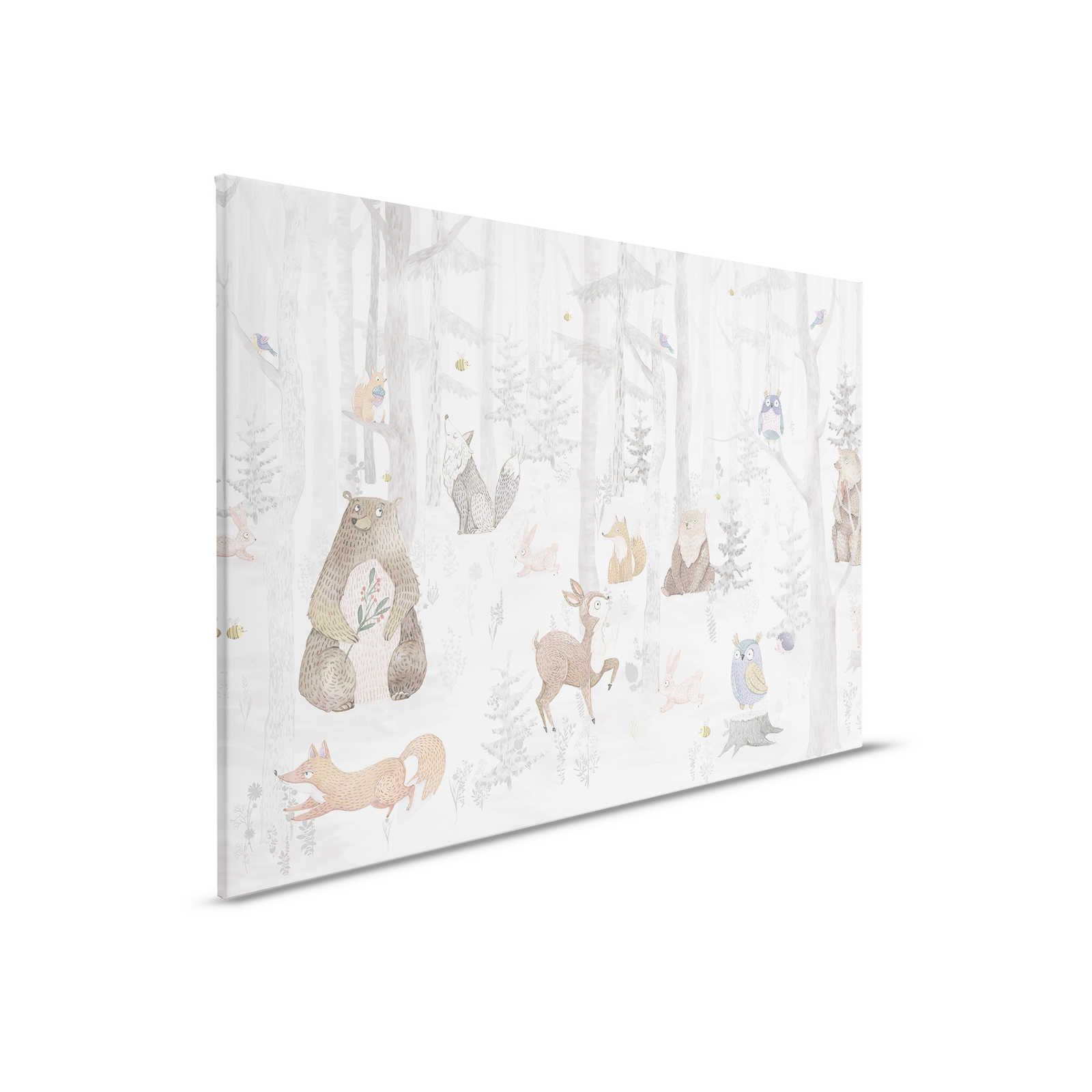         Canvas Enchanted Forest with Animals - 90 cm x 60 cm
    