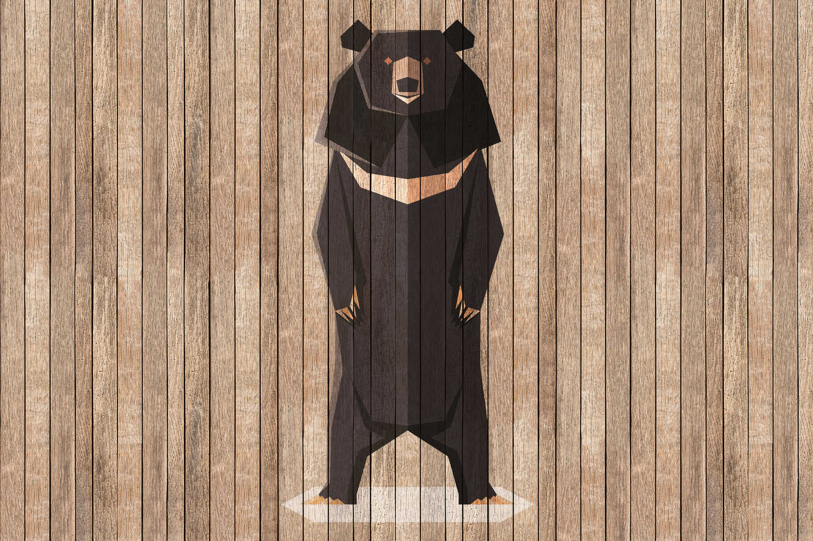             Born to Be Wild 1 - Quadro su tela da parete con orsi - Pannelli di legno - 0,90 m x 0,60 m
        
