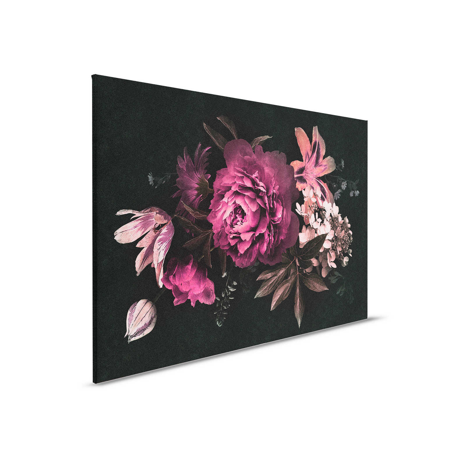         Drama queen 3 - Canvas painting romantic bouquet of flowers- Cardboard structure - 0.90 m x 0.60 m
    