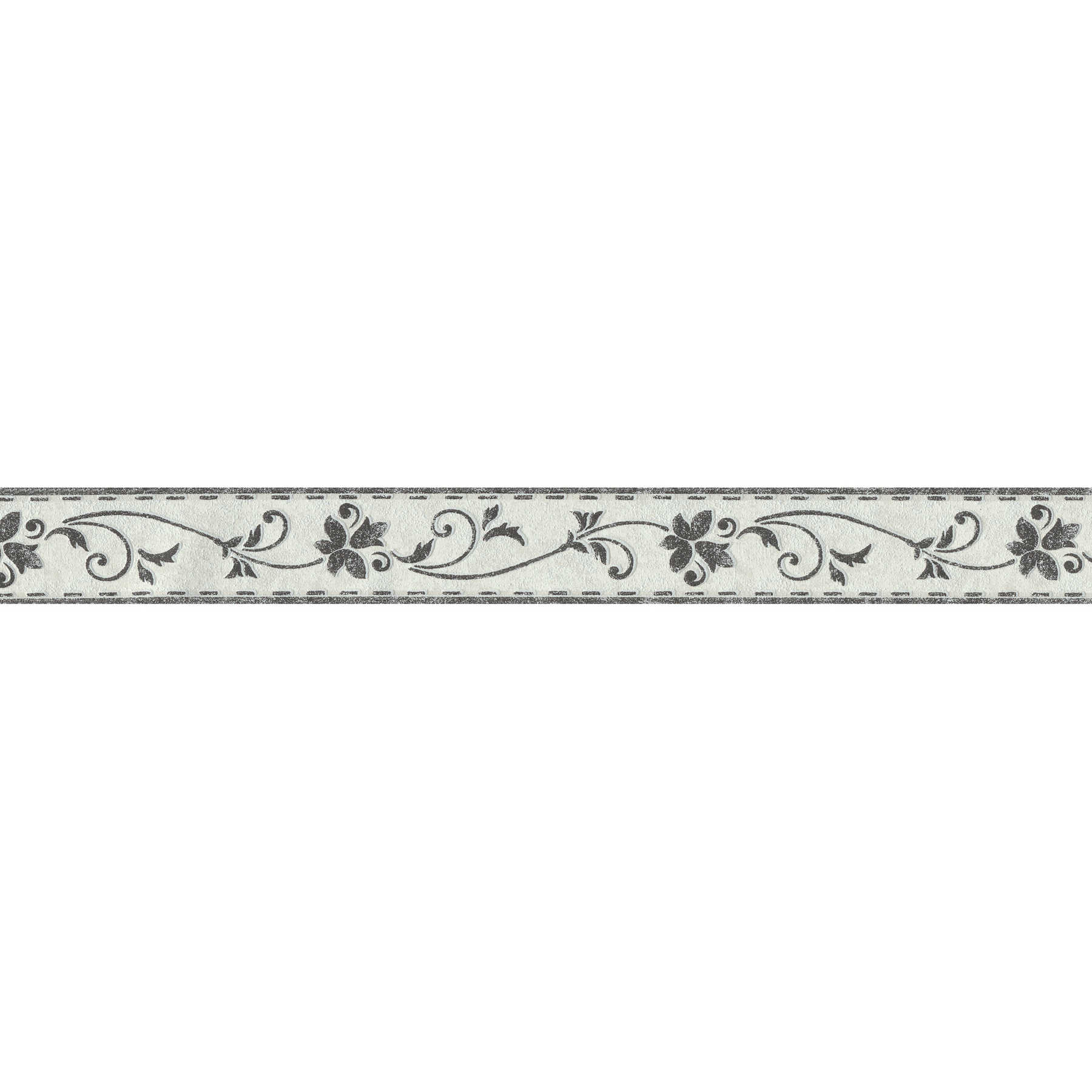         Zarcillos florales de borde estrecho en aspecto usado - Negro, Gris
    
