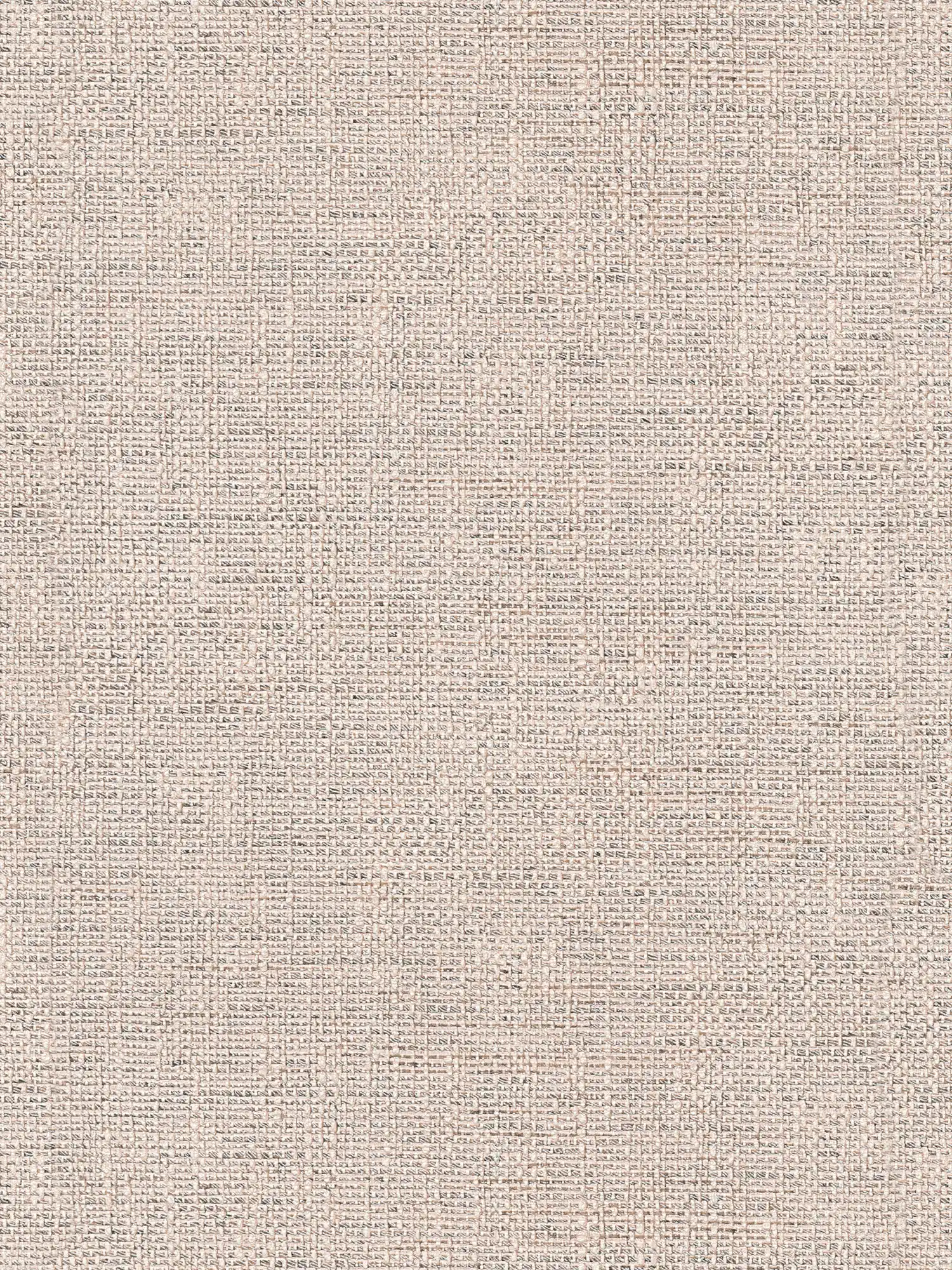 Linen look wallpaper coarse burlap - Brown, White
