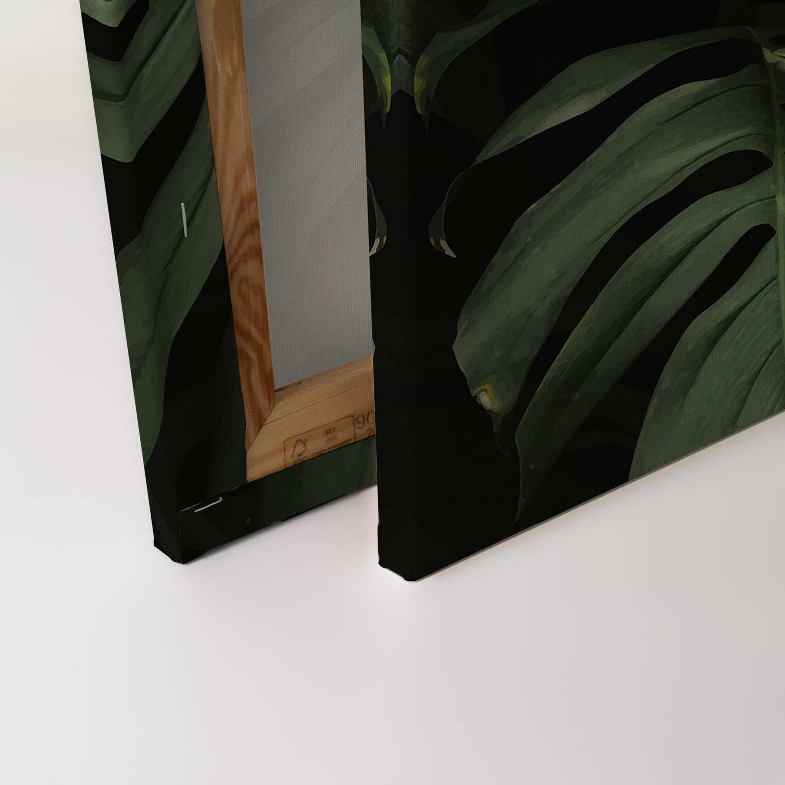            Canvas schilderij tropische jungle bladeren close-up - 0,90 m x 0,60 m
        