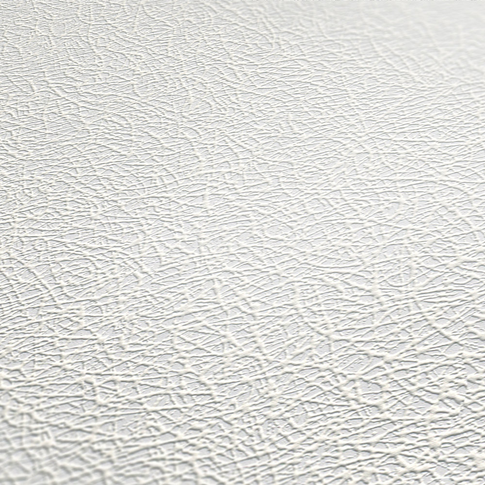             Papel pintado con textura natural - Pintable, Blanco
        