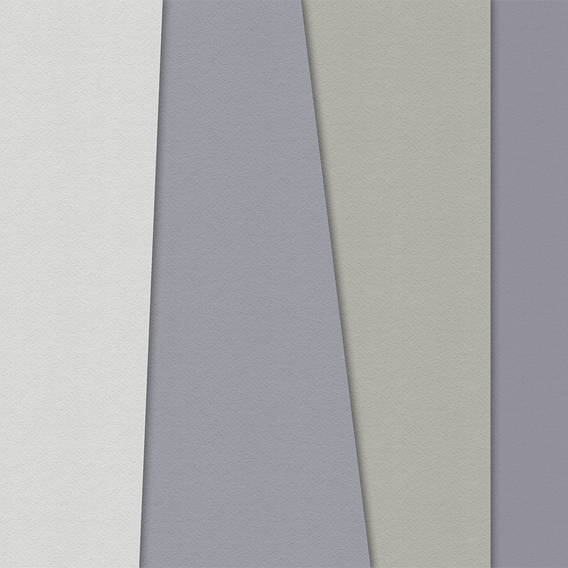 Layered paper 2 - papier peint graphique, structure de papier à la cuve design minimaliste - crème, vert | nacre intissé lisse
