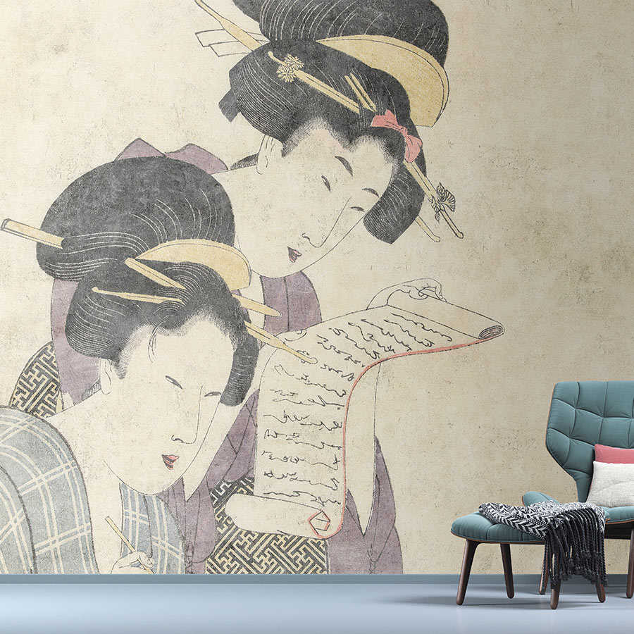         Osaka 3 - Asian mural vintage drawing & plaster texture
    