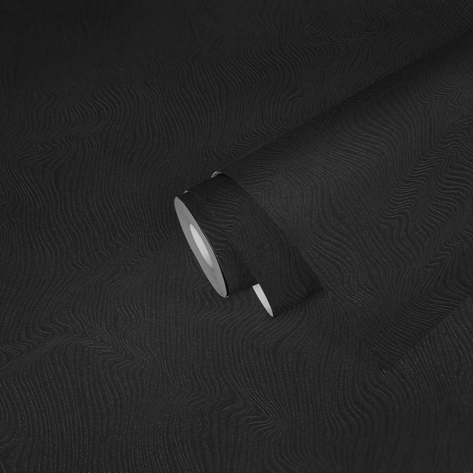            Plain wallpaper with moving line pattern - black
        