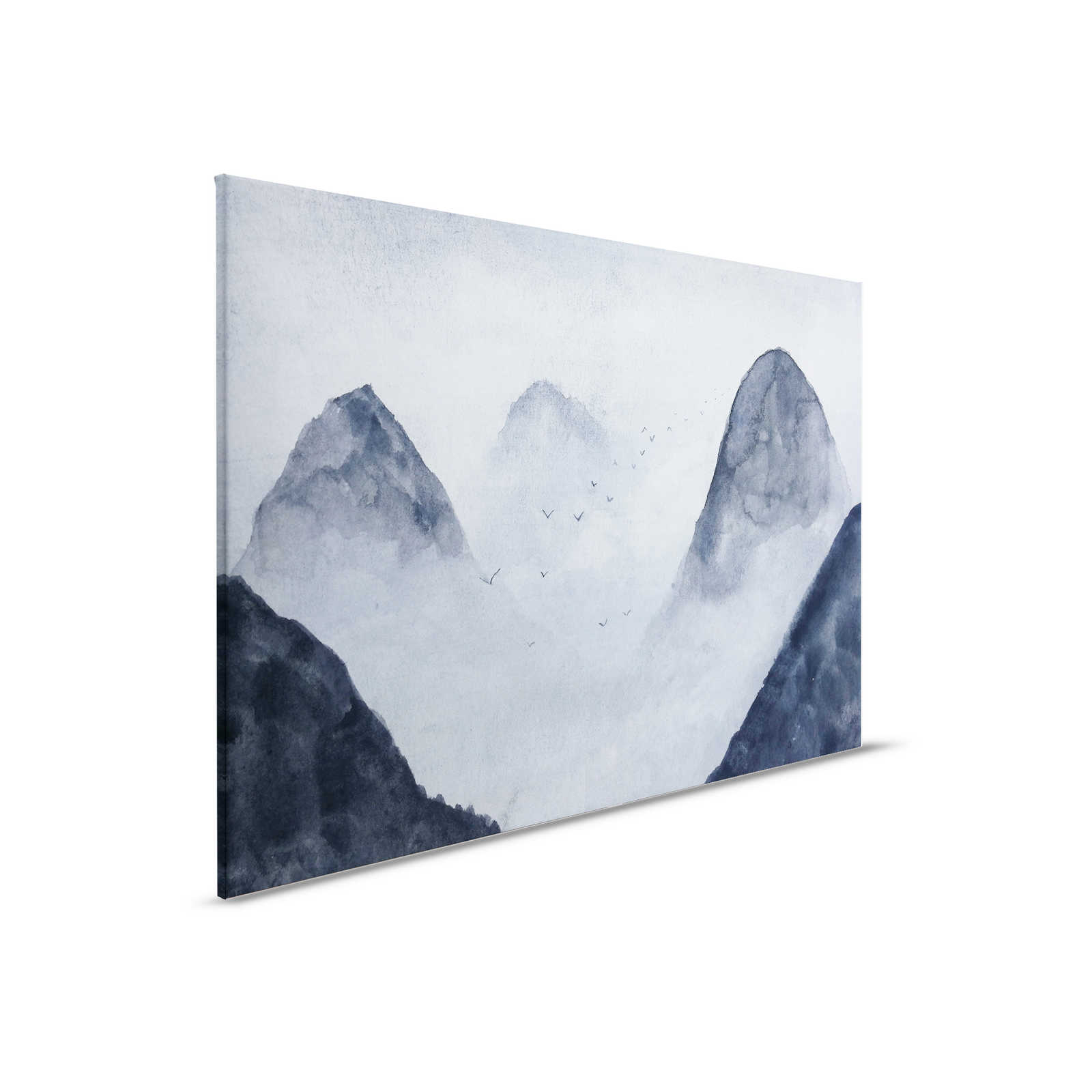         Canvas Mountain Landscape Watercolour - 0.90 m x 0.60 m
    