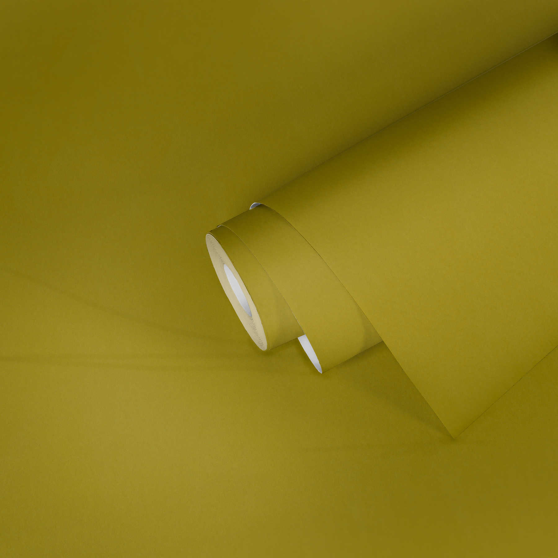             Green non-woven wallpaper plain, matt with smooth surface
        